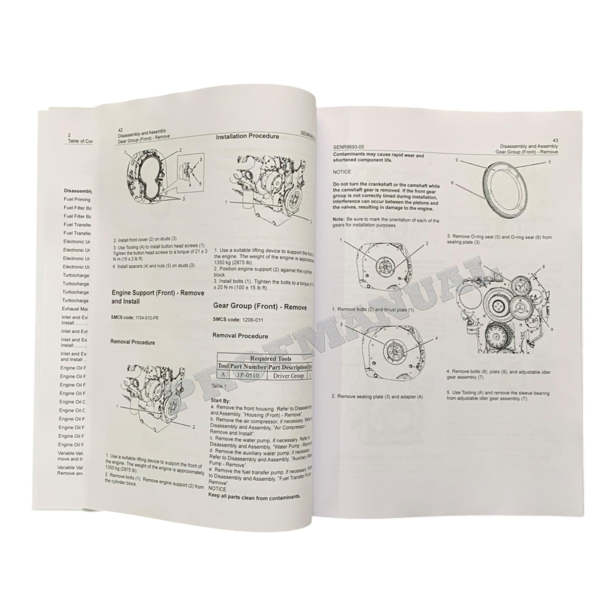 Caterpillar C15 ACERT Engine Full Service Manual BXS1-UP *Send serial number