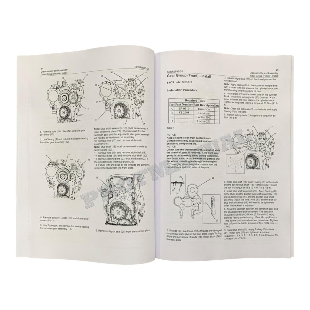 Caterpillar C15 ACERT Engine Full Service Manual BXS1-UP *Send serial number