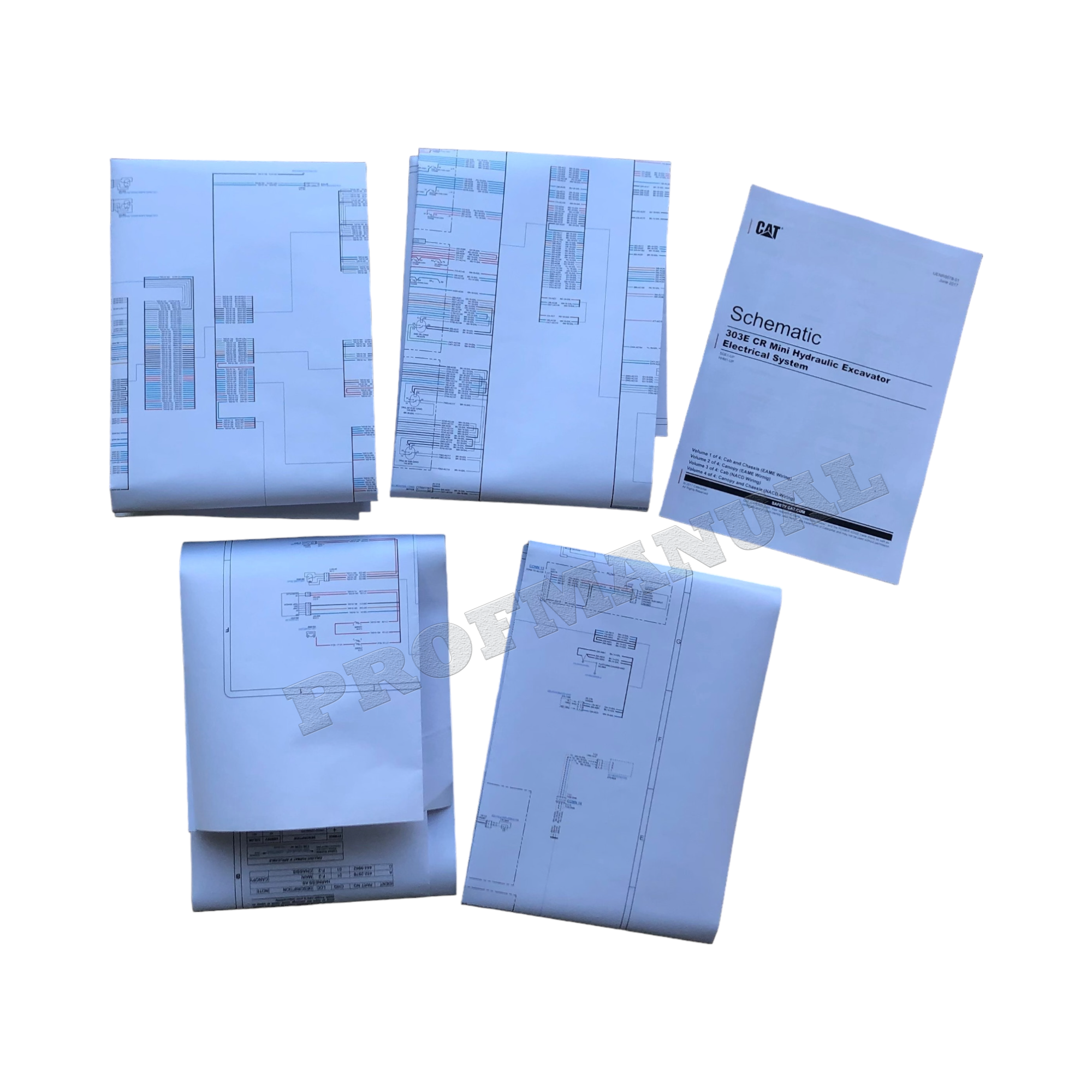 Manual de servicio esquemático del sistema eléctrico de la excavadora Caterpillar 303E CR