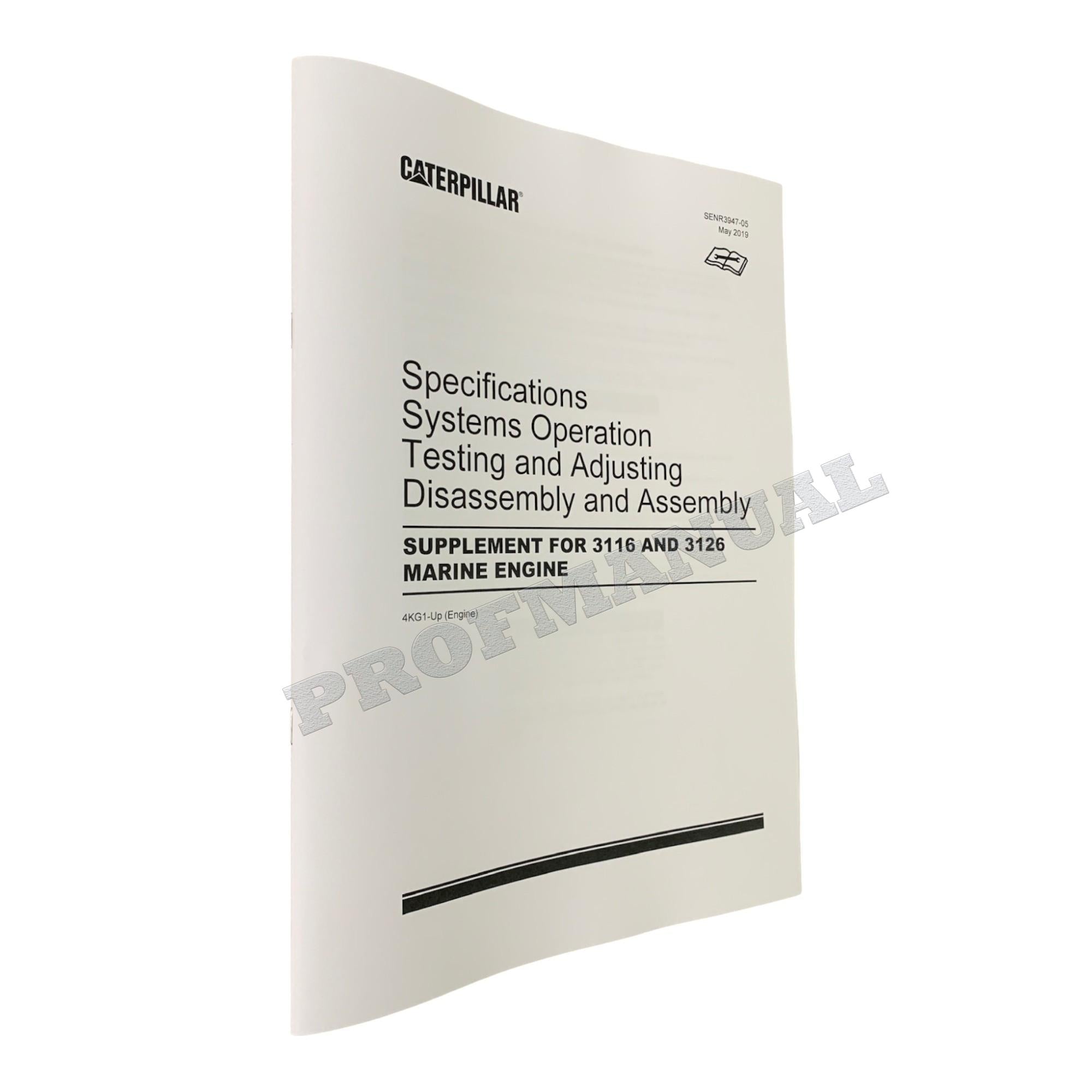 Manual de servicio completo del motor marino Caterpillar 3116 3126 *Enviar número de serie