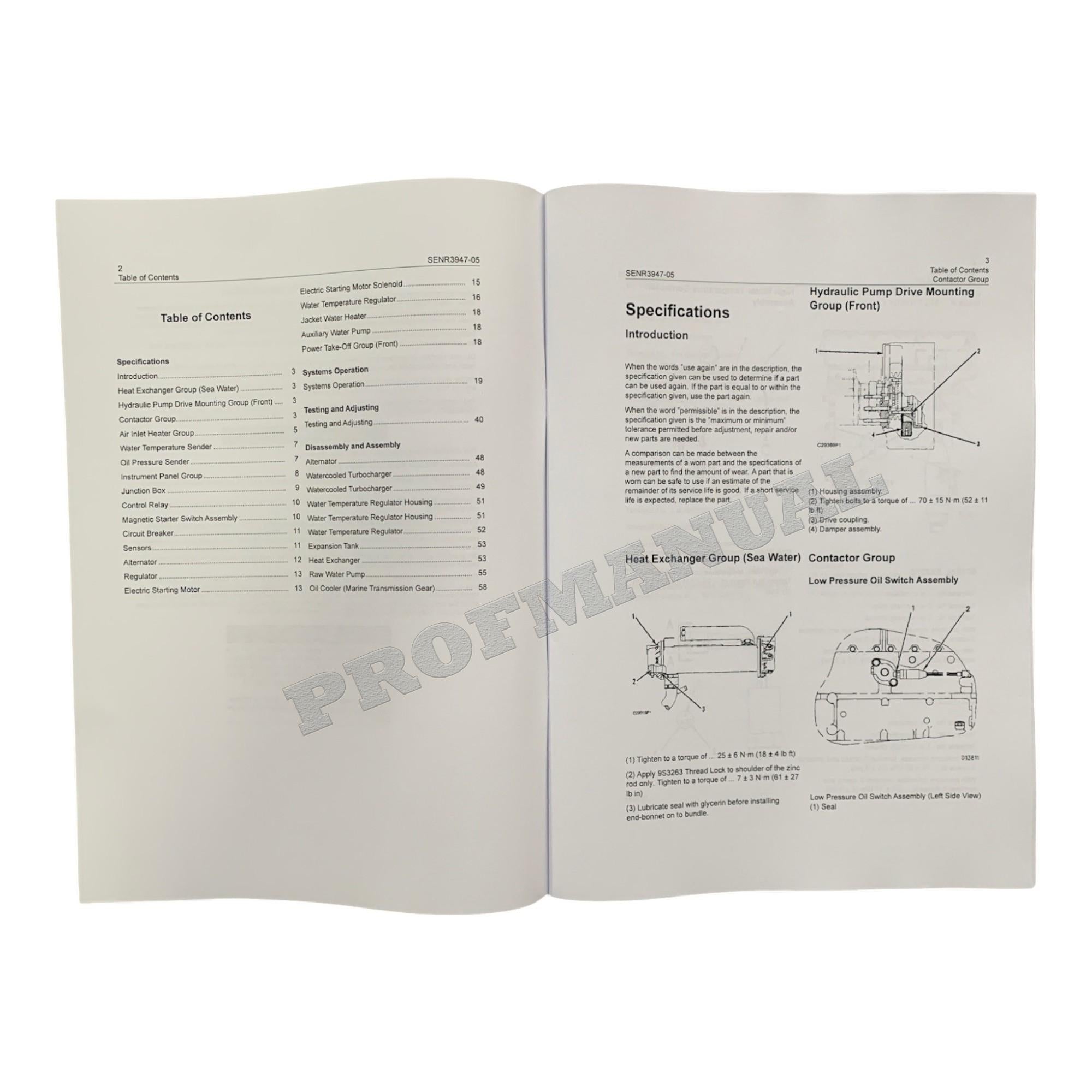 Manual de servicio completo del motor marino Caterpillar 3116 3126 *Enviar número de serie