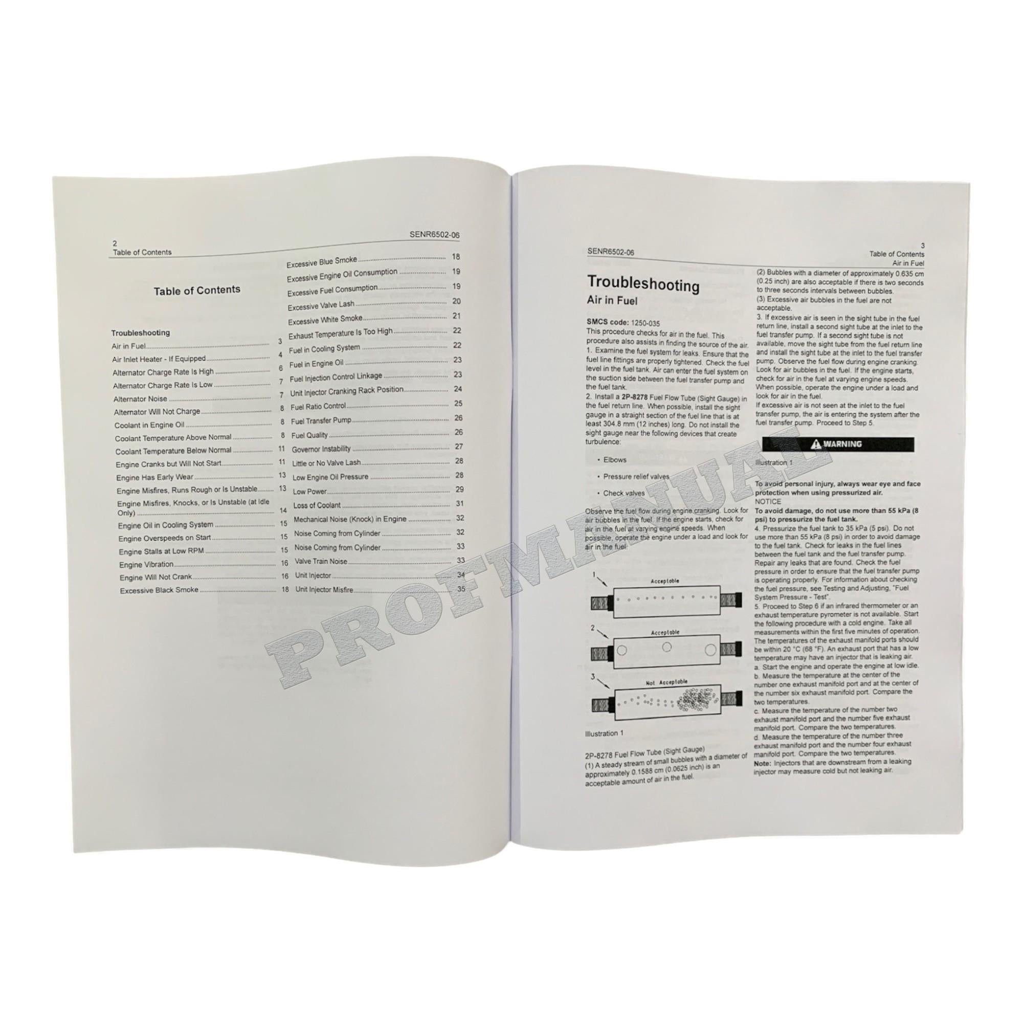 Manual de servicio completo del motor marino Caterpillar 3116 3126 *Enviar número de serie