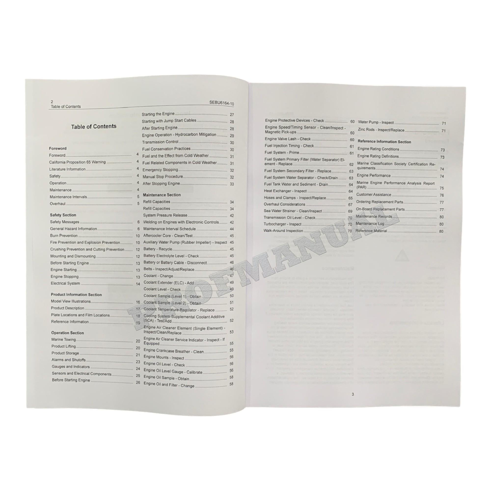 Manual de servicio completo del motor marino Caterpillar 3116 3126 *Enviar número de serie