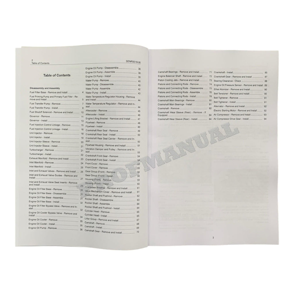 Manual de servicio completo del motor marino Caterpillar 3116 3126 *Enviar número de serie