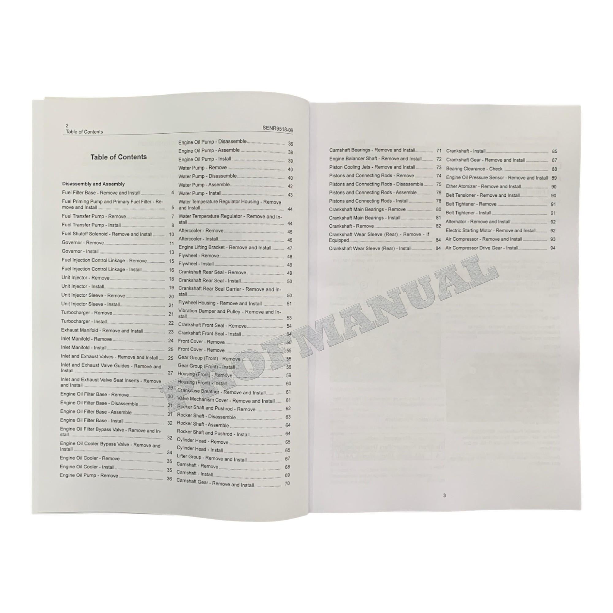 Manual de servicio completo del motor marino Caterpillar 3116 3126 *Enviar número de serie