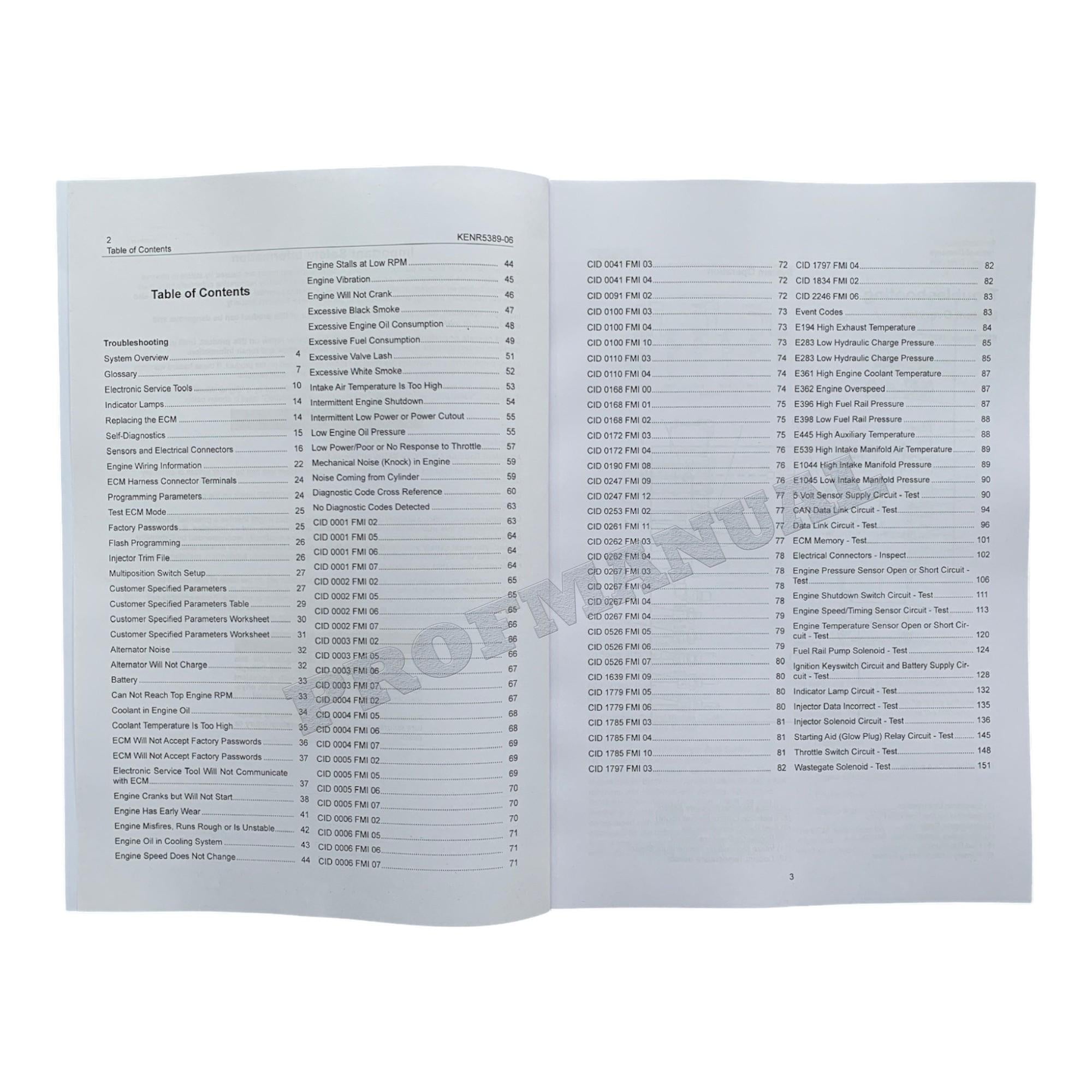 Caterpillar C6.6 Engine Disassem Assem Specif Troubleshooting Service Manual *Send SN
