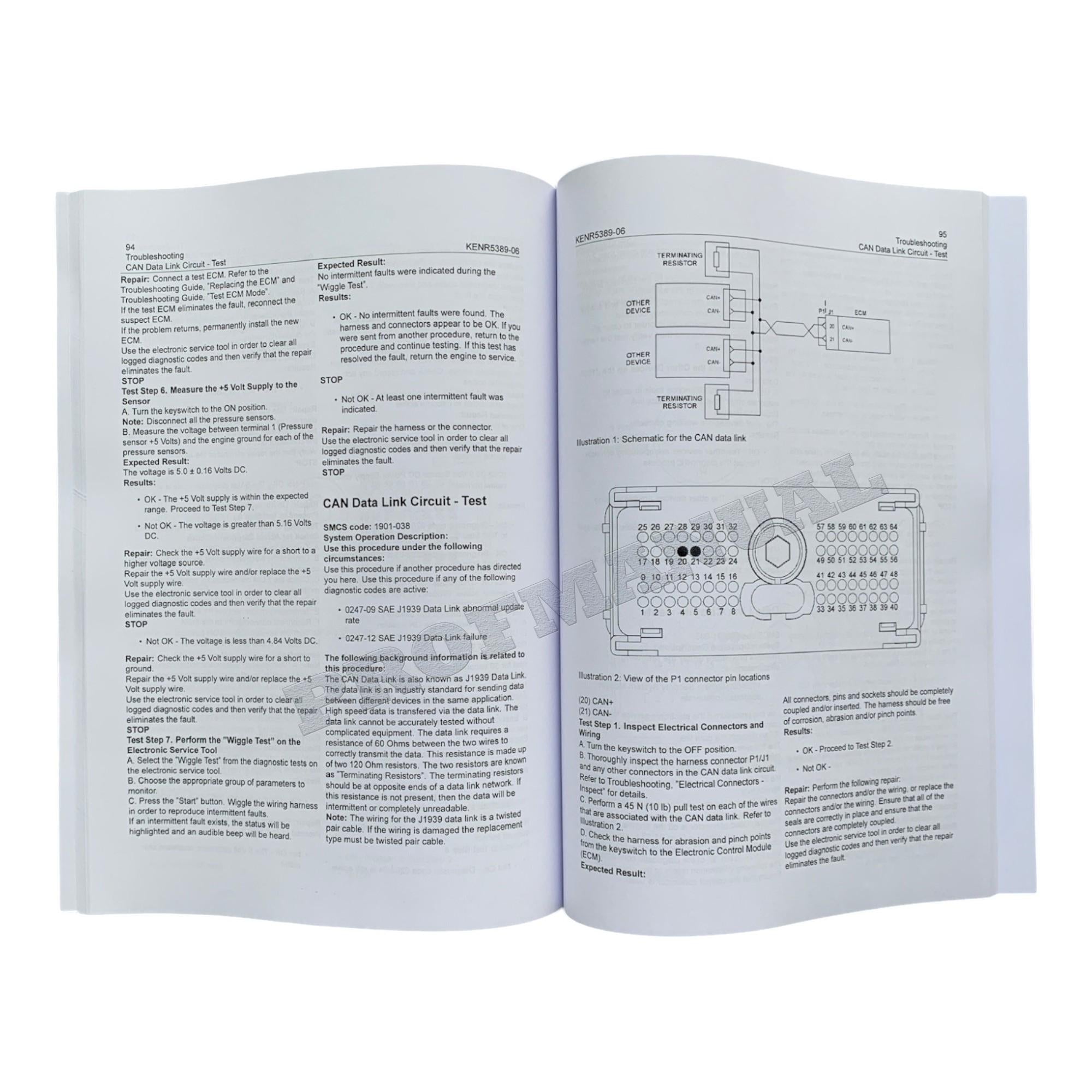 Caterpillar C6.6 Engine Disassem Assem Specif Troubleshooting Service Manual *Send SN