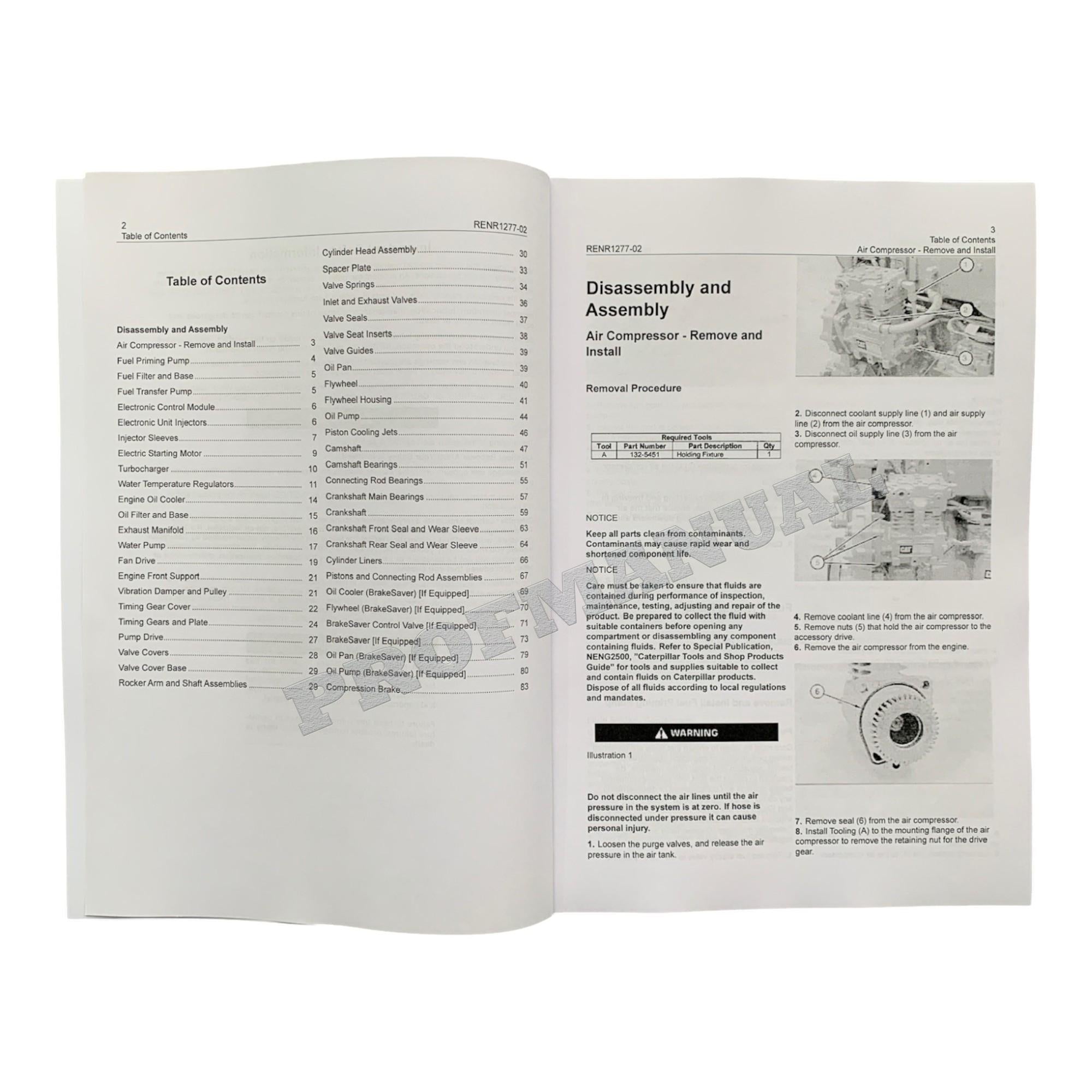 Caterpillar 3406E Truck Engine Full Service Manual *Send serial number