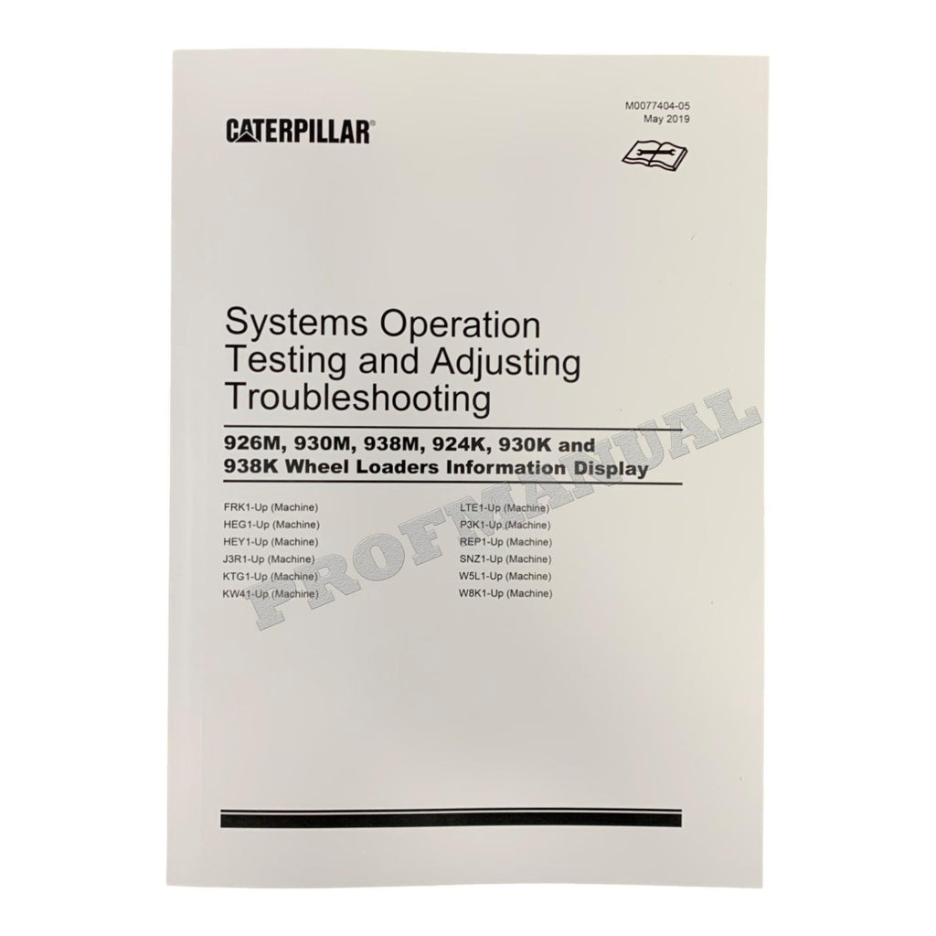 Caterpillar 926M 930M 938M Wheel Loader Full Service Manual 18 books *Send serial number