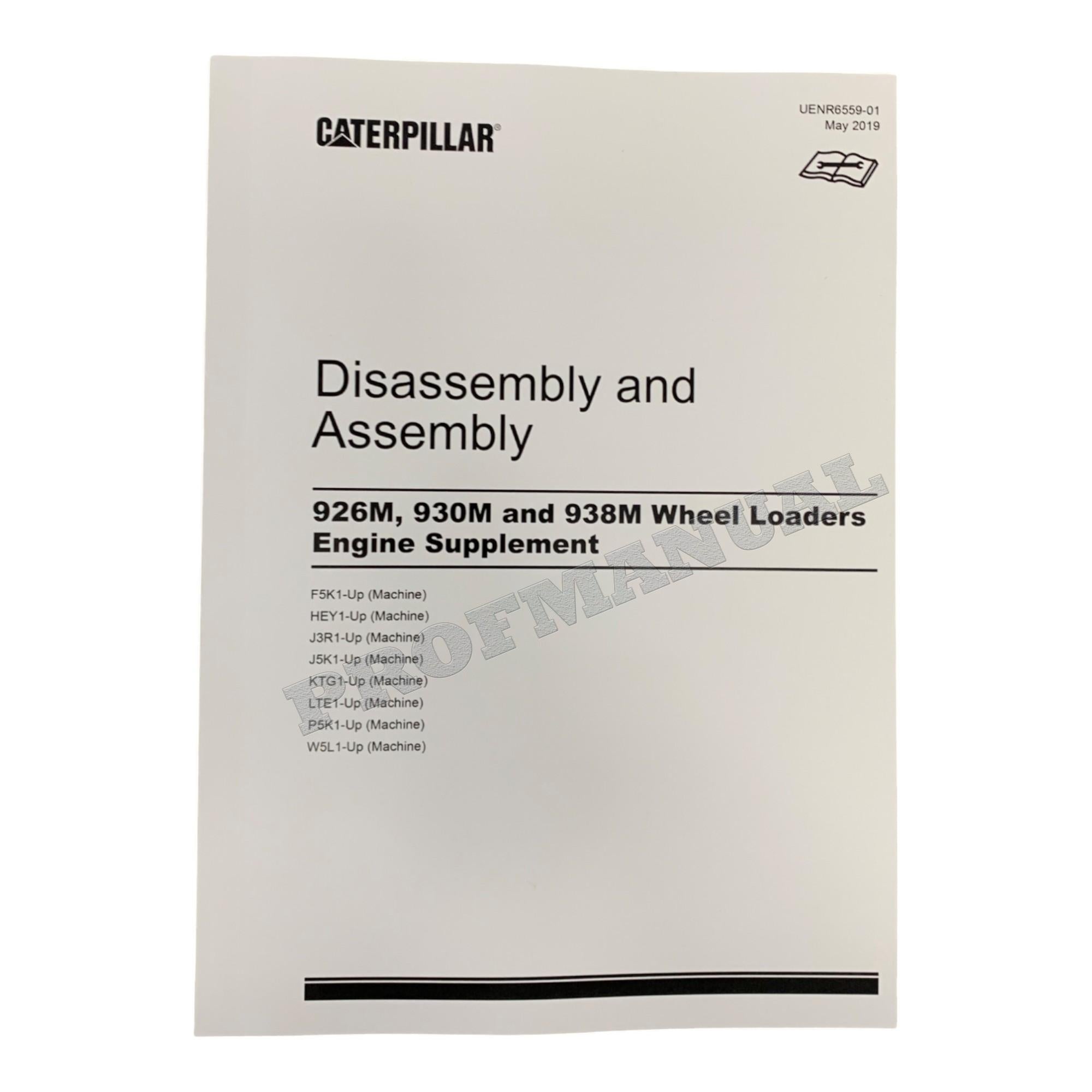 Caterpillar 926M 930M 938M Wheel Loader Full Service Manual 18 books *Send serial number