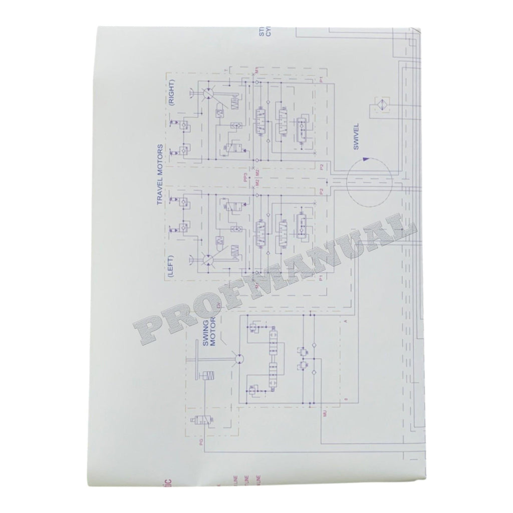 Manual de servicio del esquema hidráulico de la excavadora Caterpillar 315B, 317B y 318B RENR1145