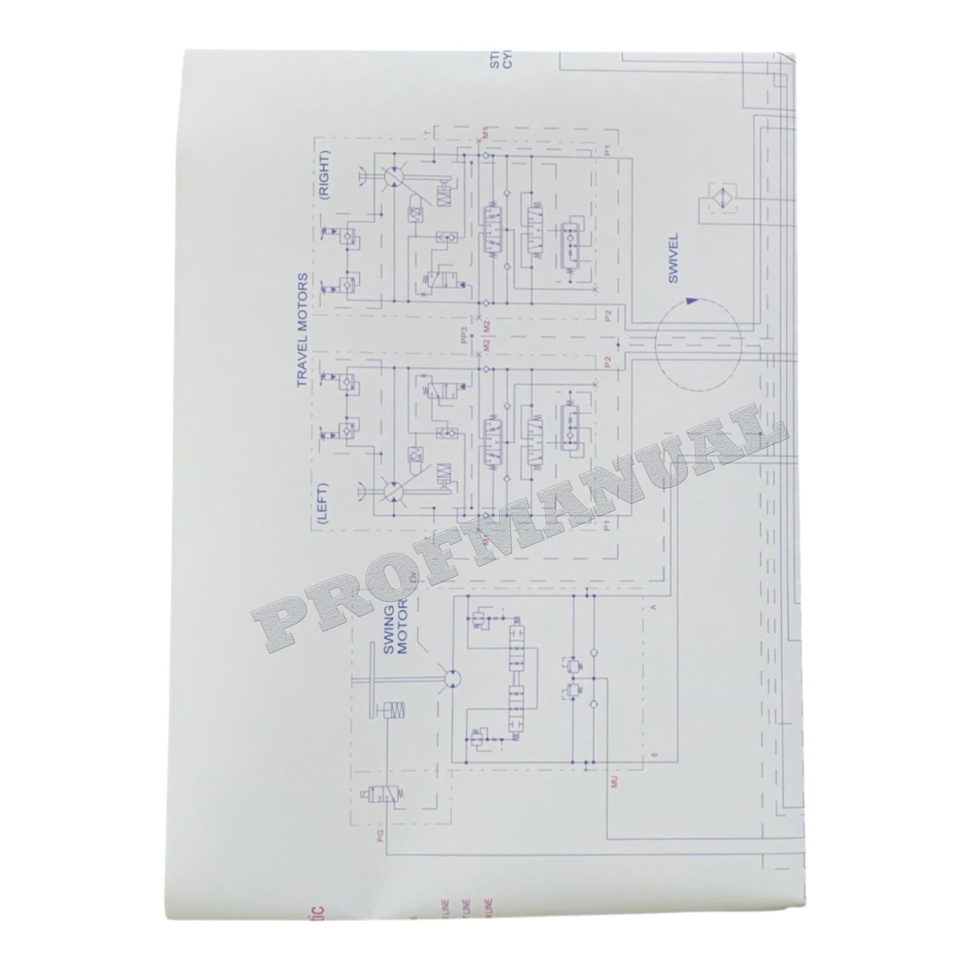 Manual de servicio del esquema hidráulico de la excavadora Caterpillar 315B, 317B y 318B RENR1145