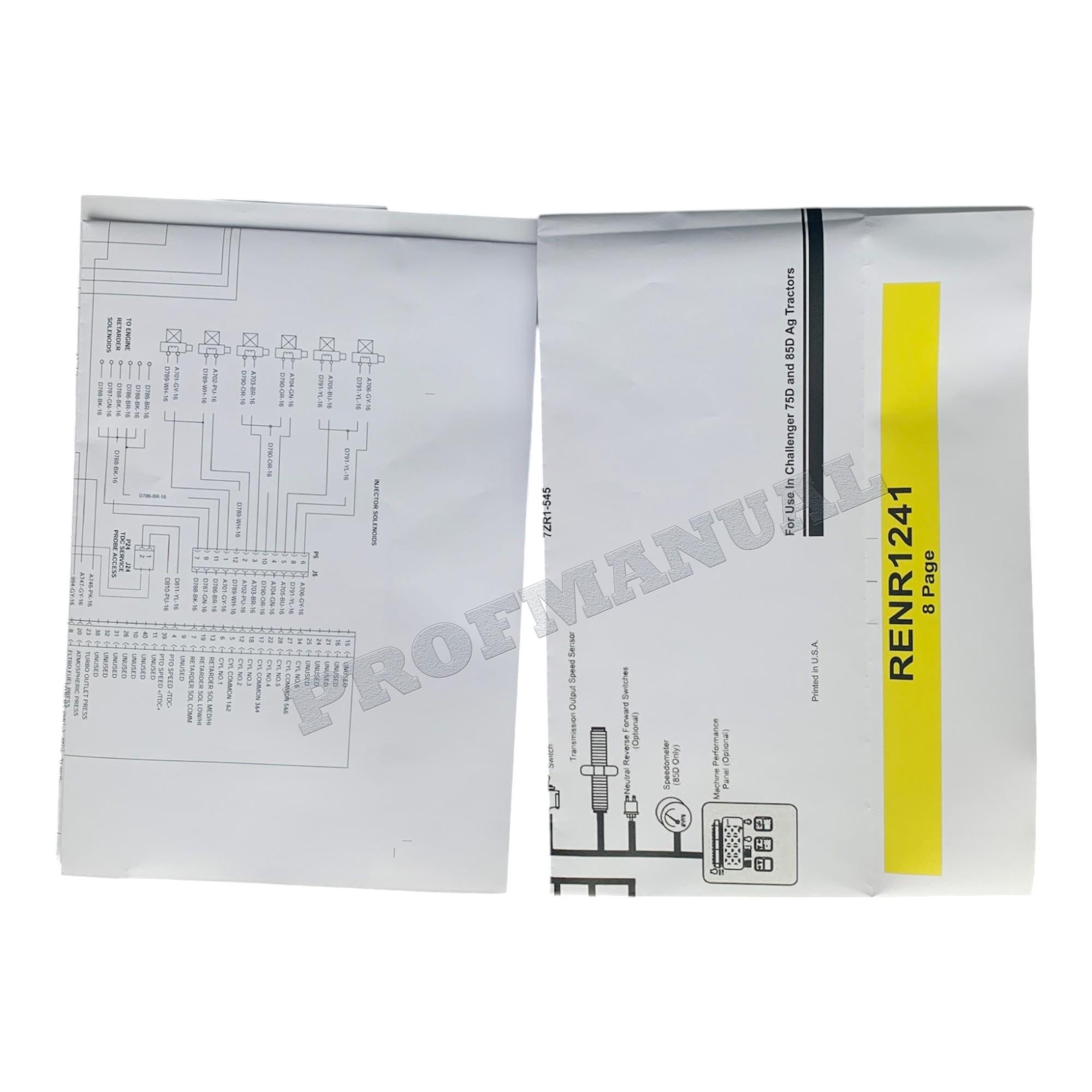 Caterpillar 3176C 3196 Engine Challenger Disassem Assem Test Adjust Manual SET