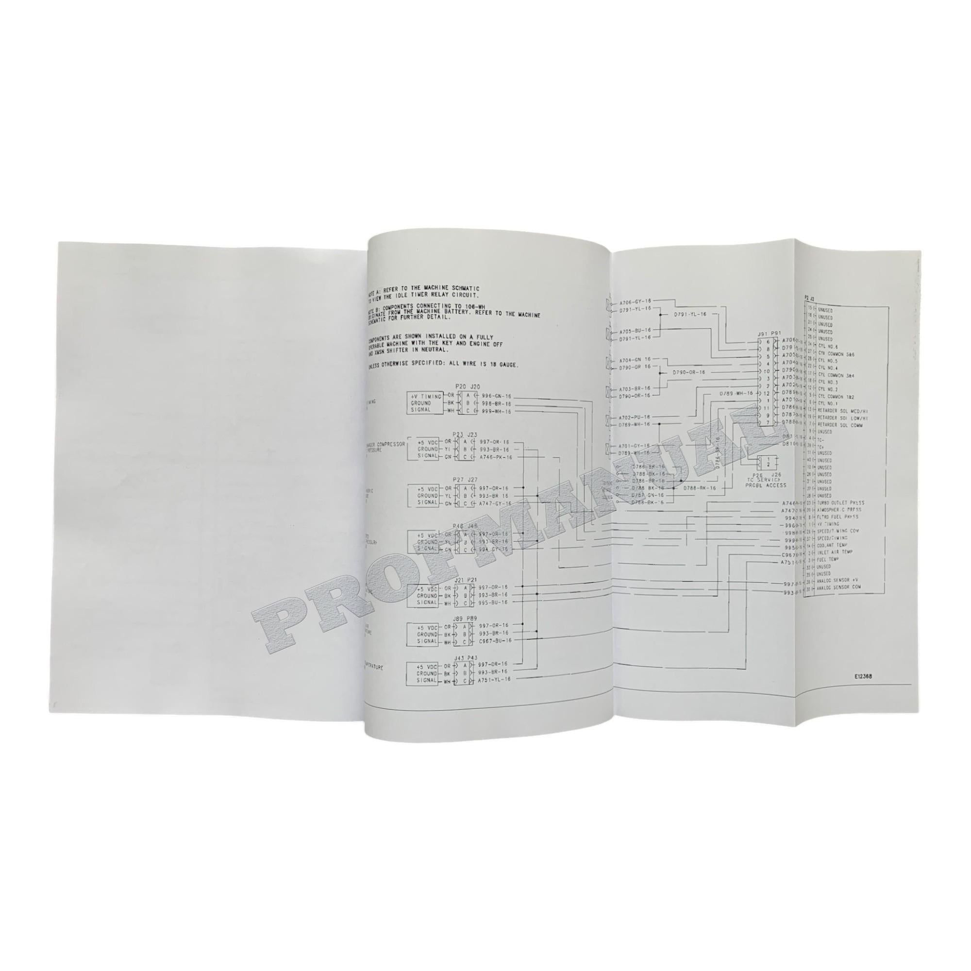 Manual de servicio del esquema eléctrico del MOTOR Caterpillar 3176C 3196 RENR1378