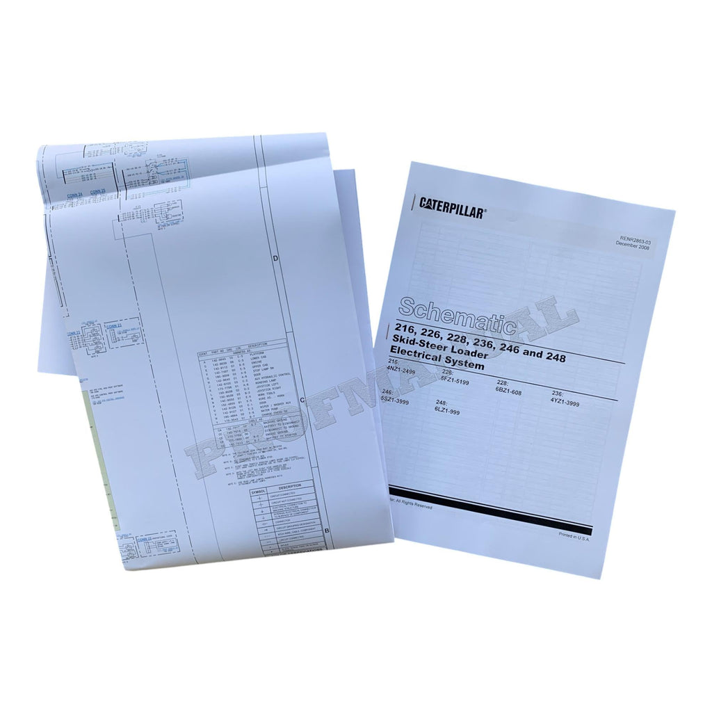 Manual de servicio completo del minicargador Caterpillar 246 *Enviar número de serie