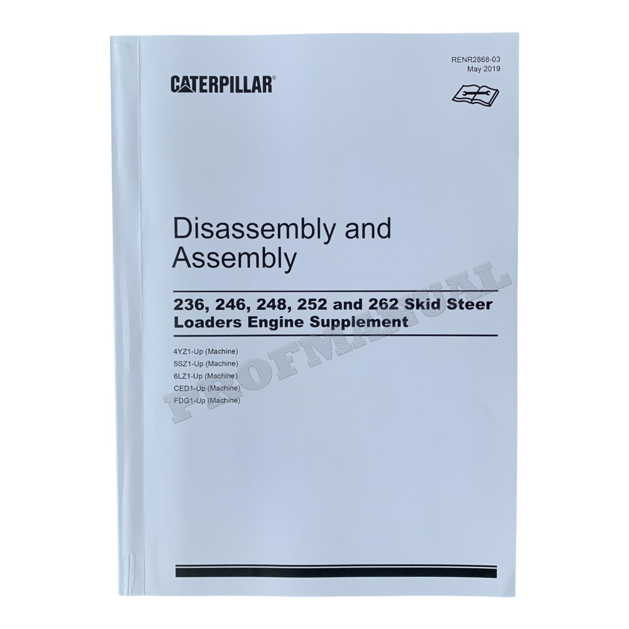 Manual de servicio completo del minicargador Caterpillar 246 *Enviar número de serie