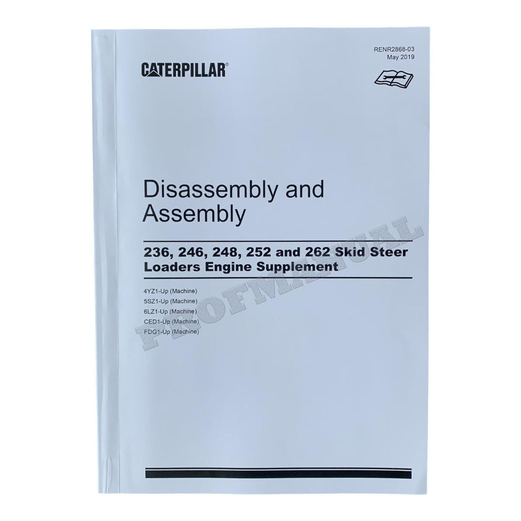 Manual de servicio del motor Caterpillar 3034 para minicargadoras 236, 246, 248, 252 y 262 *Enviar número de serie