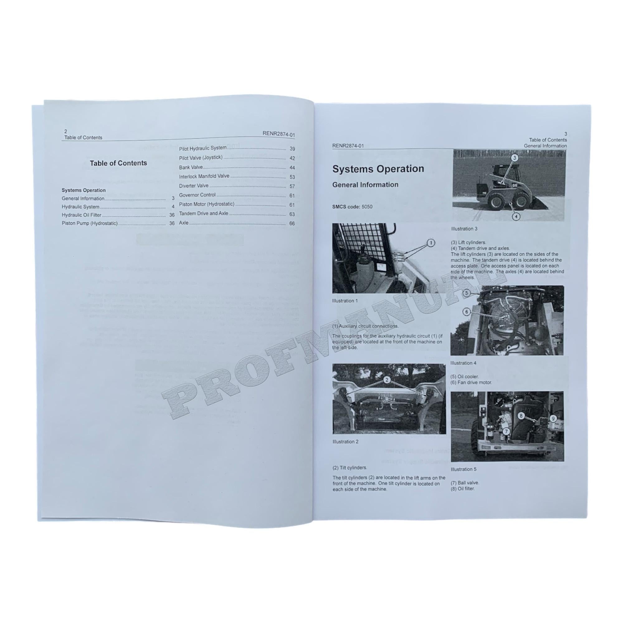 Manual de servicio del motor Caterpillar 3034 para minicargadoras 236, 246, 248, 252 y 262 *Enviar número de serie