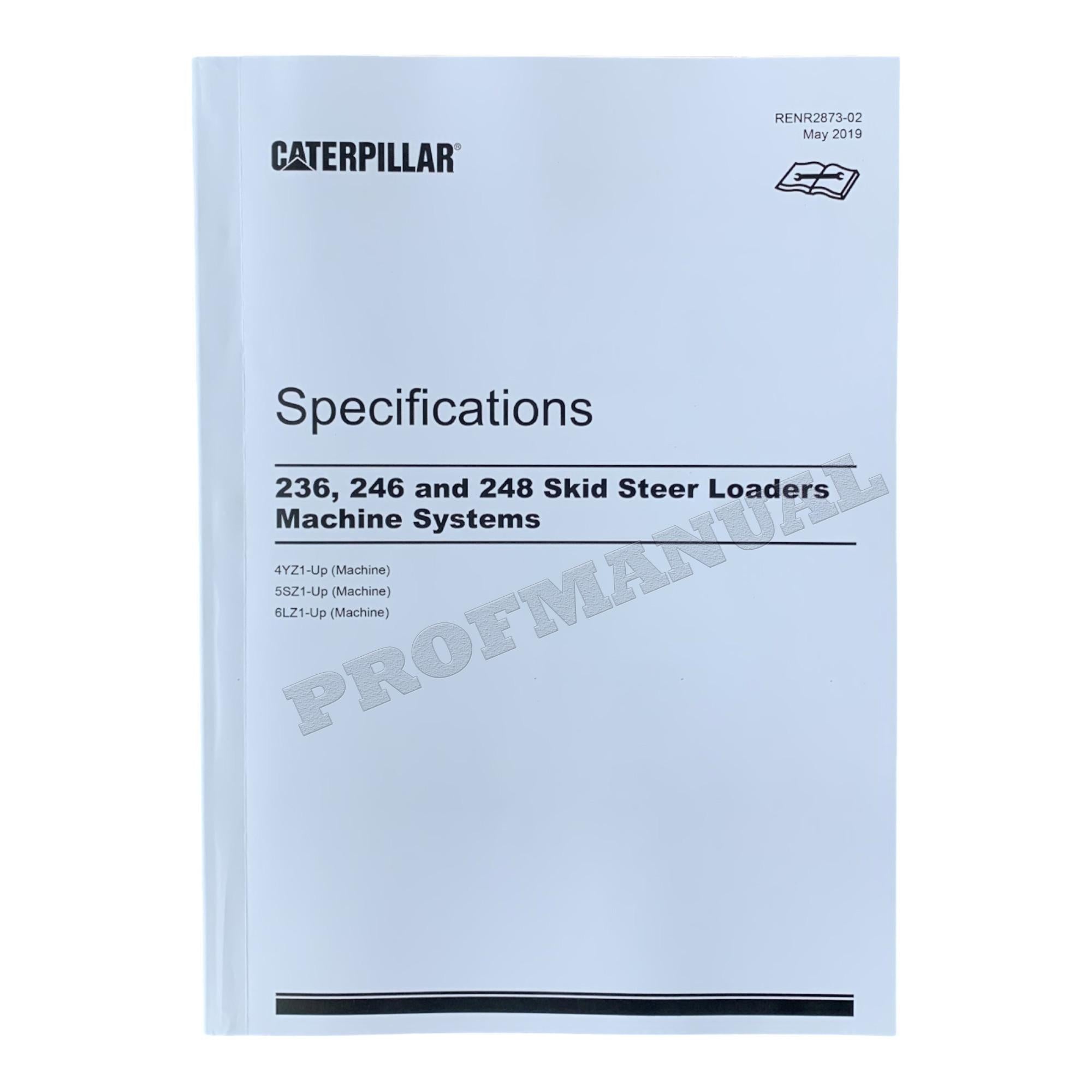 Manual de servicio completo del minicargador Caterpillar 246 *Enviar número de serie