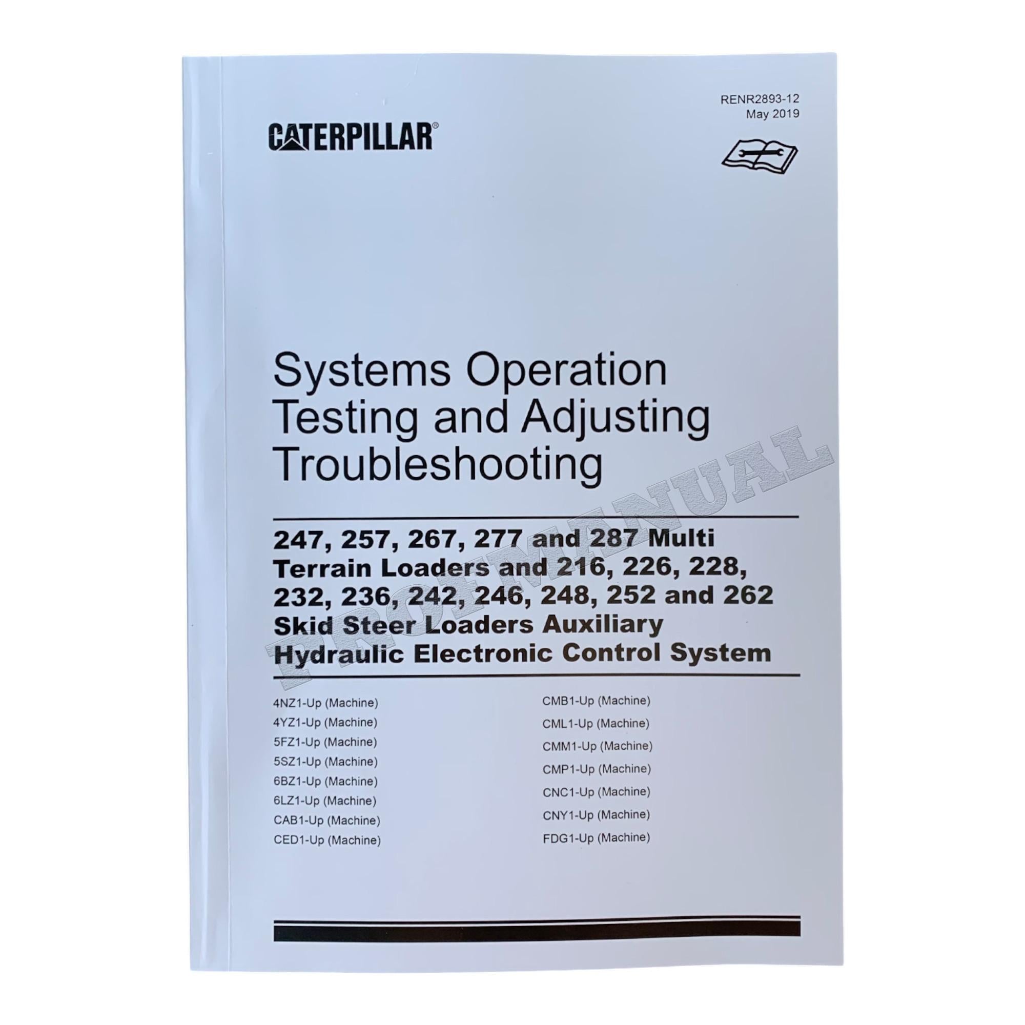 Manual de servicio completo del minicargador Caterpillar 246 *Enviar número de serie
