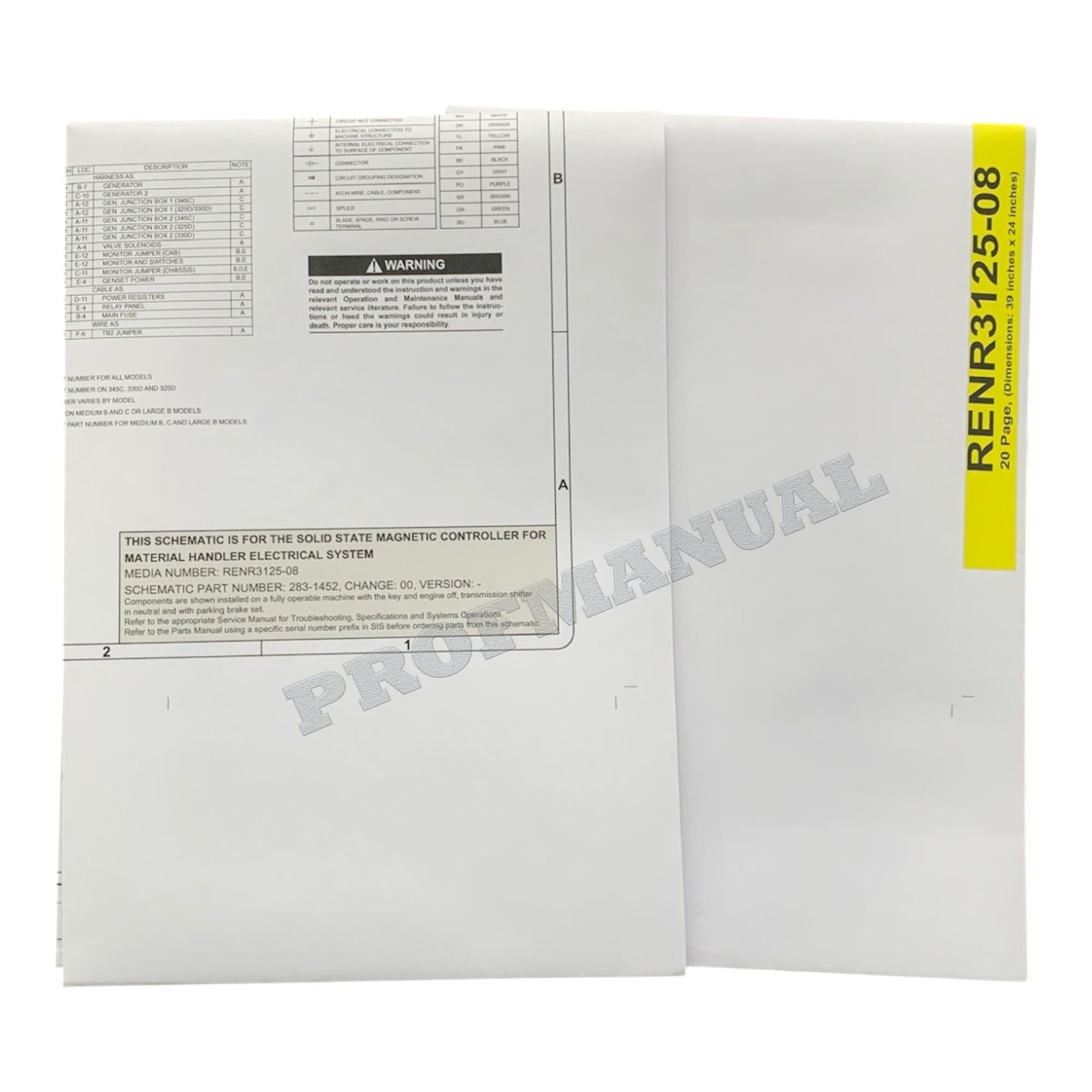 Caterpillar Solid Controller Material Handler Electric Schematic Service Manual