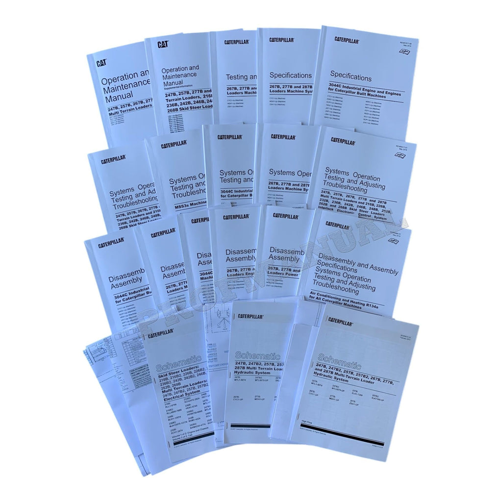 Manual de servicio completo del cargador Caterpillar 267B 277B 287B MDH1-UP *Enviar número de serie