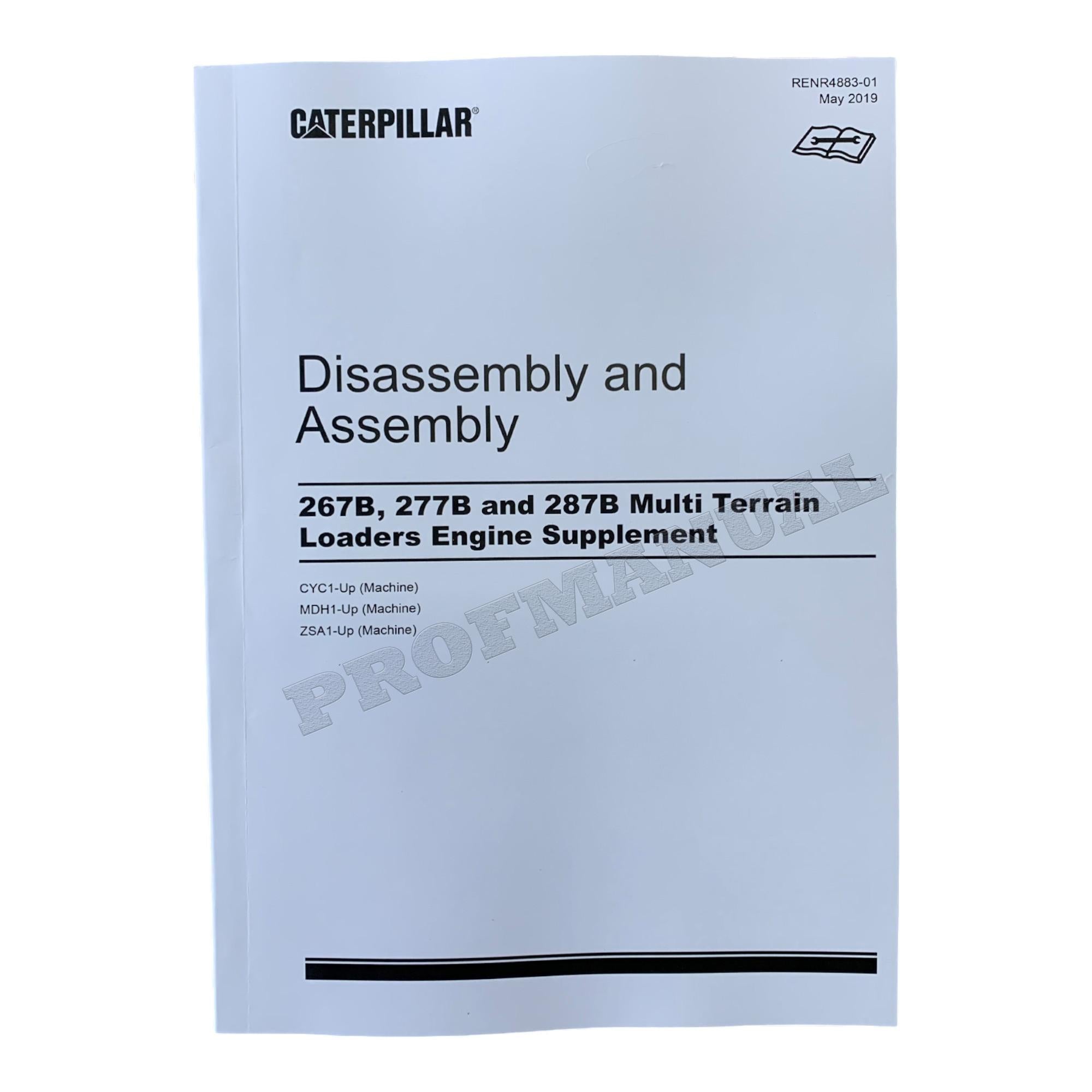 Caterpillar 267B 277B 287B Loader 3044C Engine Test Adjust Assembly 4 books *Send Ser Numb