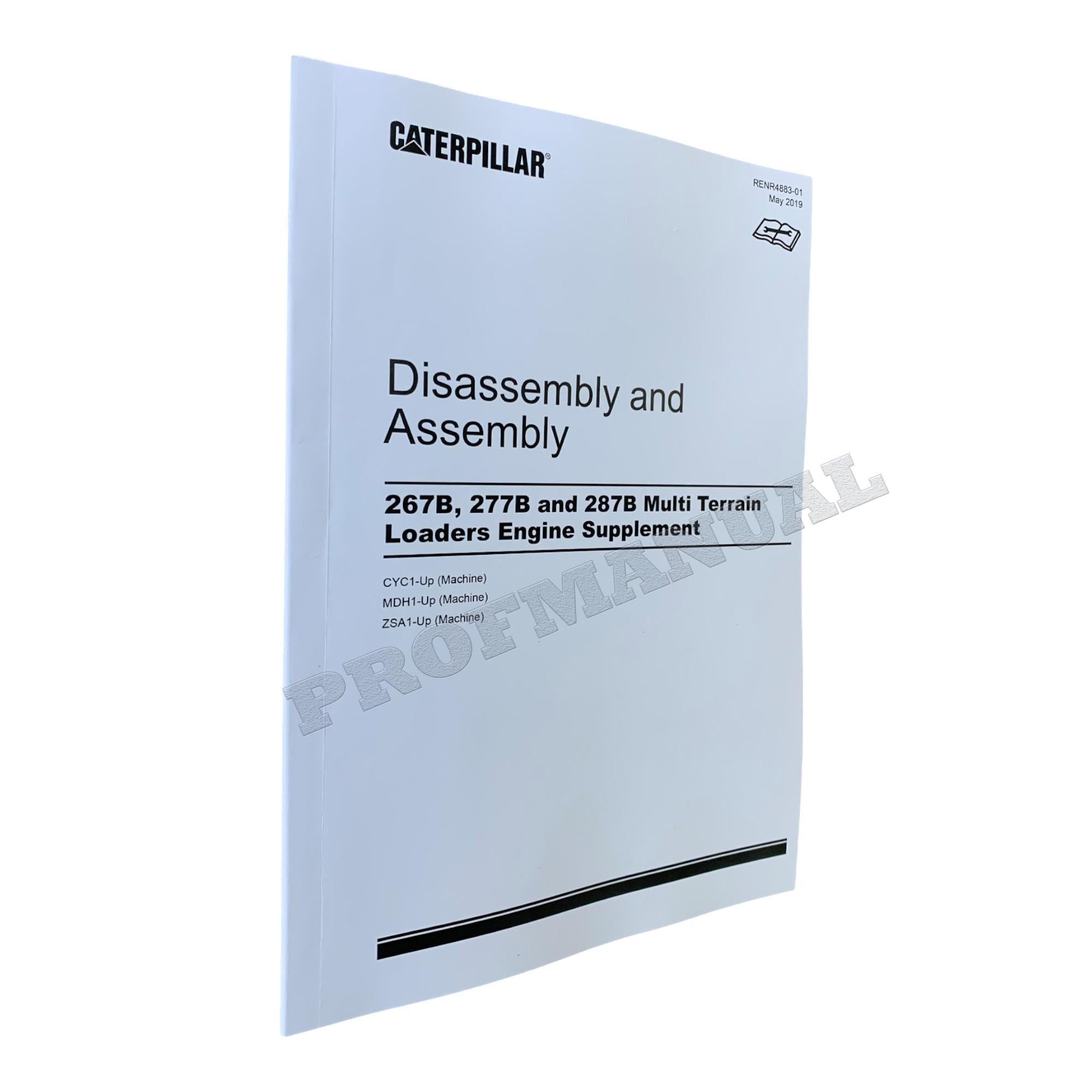 Caterpillar 267B 277B 287B Loader 3044C Engine Test Adjust Assembly 4 books *Send Ser Numb