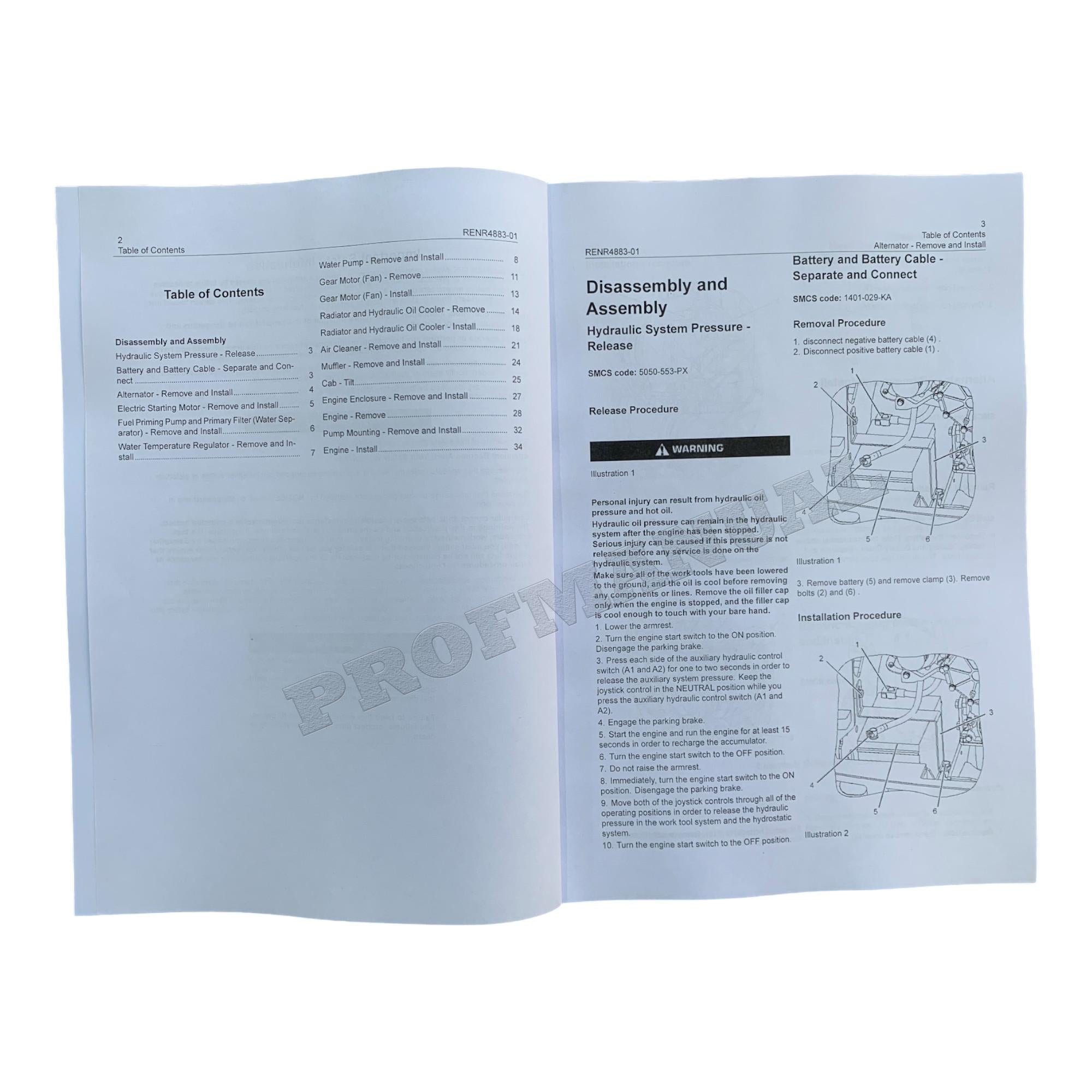 Caterpillar 267B 277B 287B Loader 3044C Engine Test Adjust Assembly 4 books *Send Ser Numb