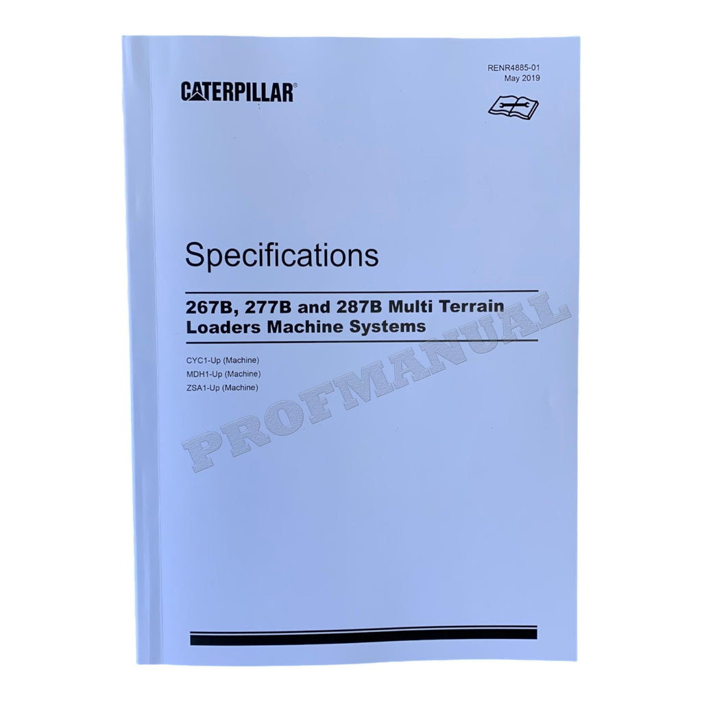 Manual de servicio completo del cargador Caterpillar 267B 277B 287B MDH1-UP *Enviar número de serie