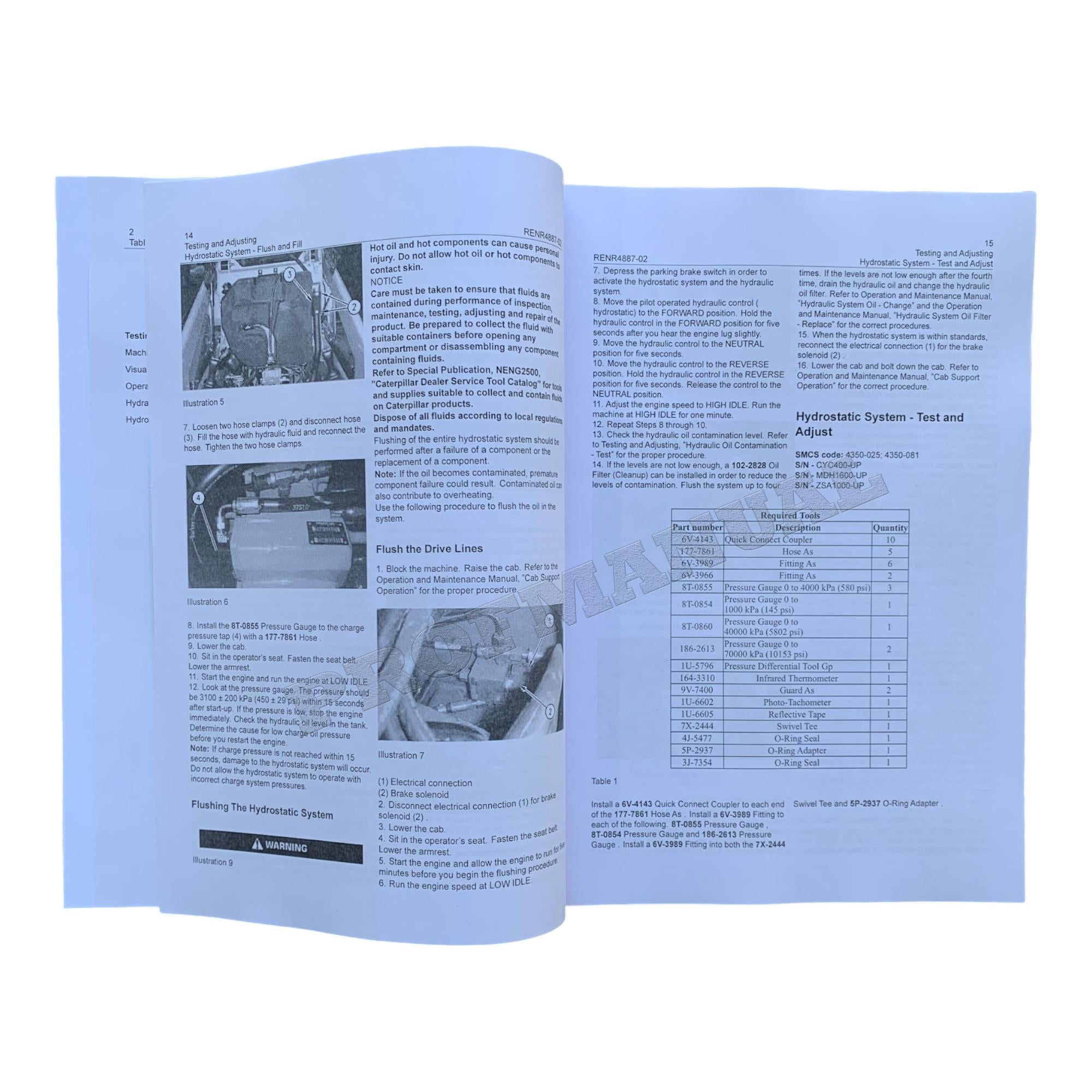 Caterpillar 267B 277B 287B Loader Full Testing Adjusting Manual *Send Ser number