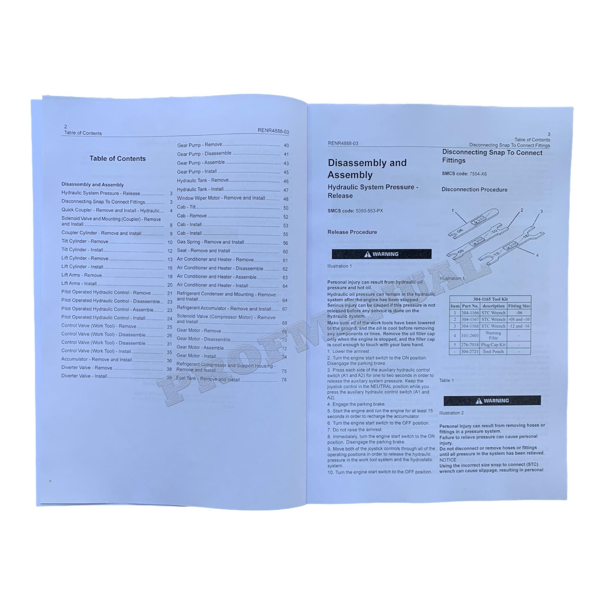 Caterpillar 267B 277B 287B Loader Machine System Service Manual Disassem Assem