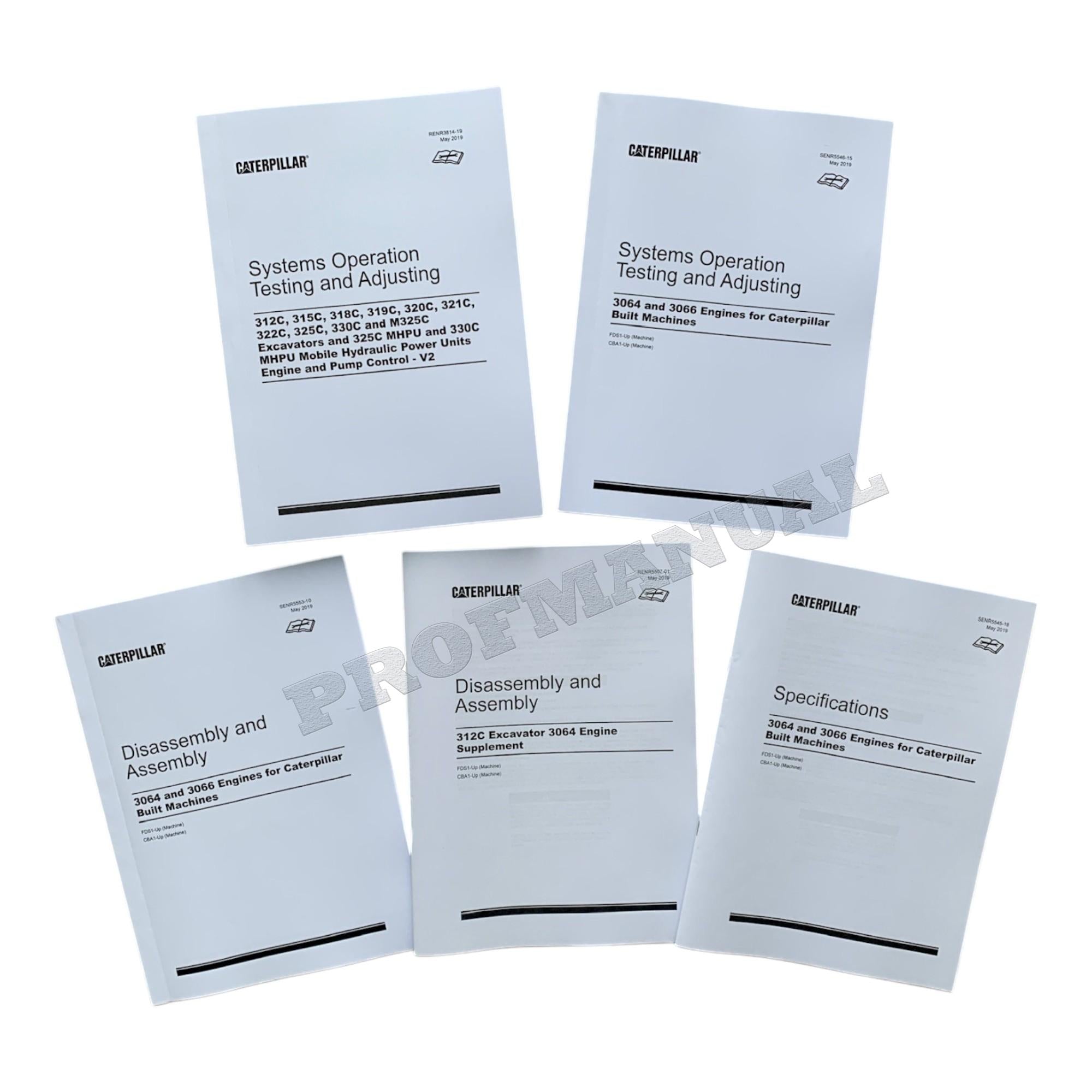 Caterpillar 3064 3066 Engine Disassem Assem Operation Test Adjust Service Manual