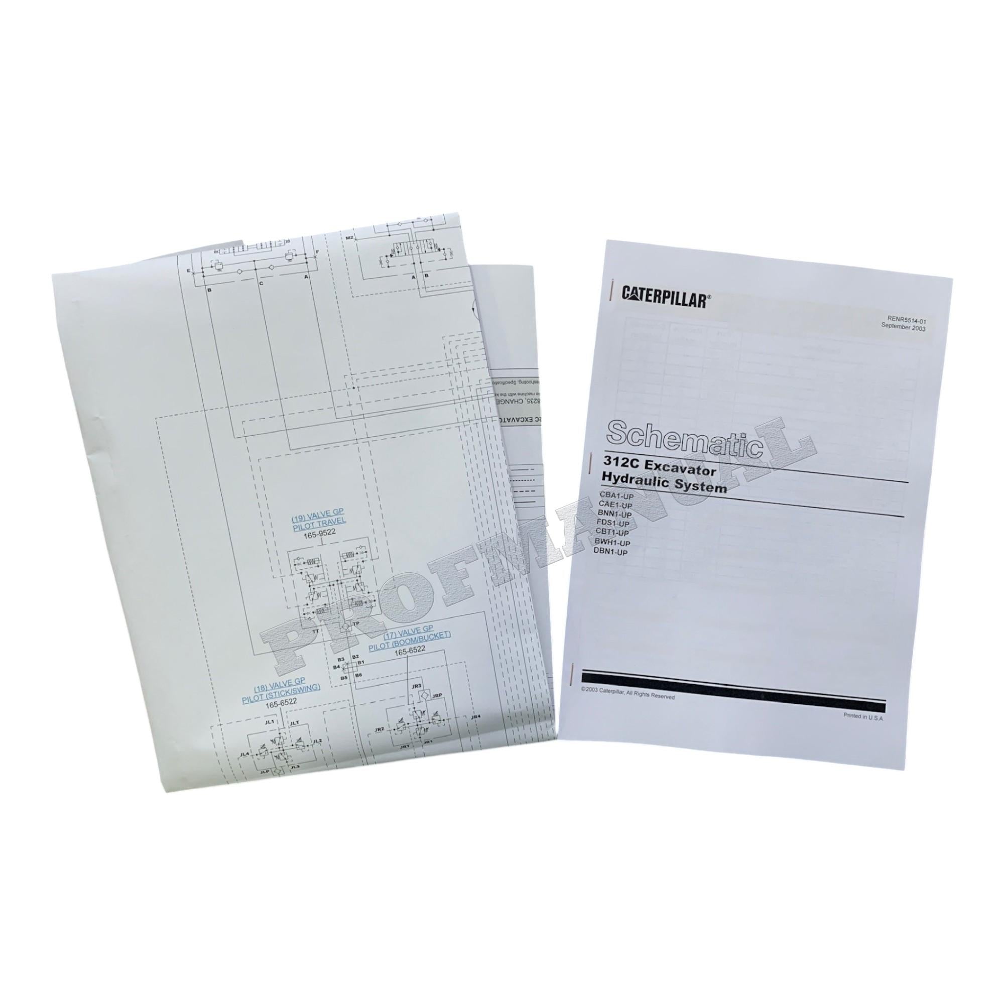 Manual de servicio completo de la excavadora Caterpillar 312C 312C L 28 libros RENR5500 *Enviar número de serie