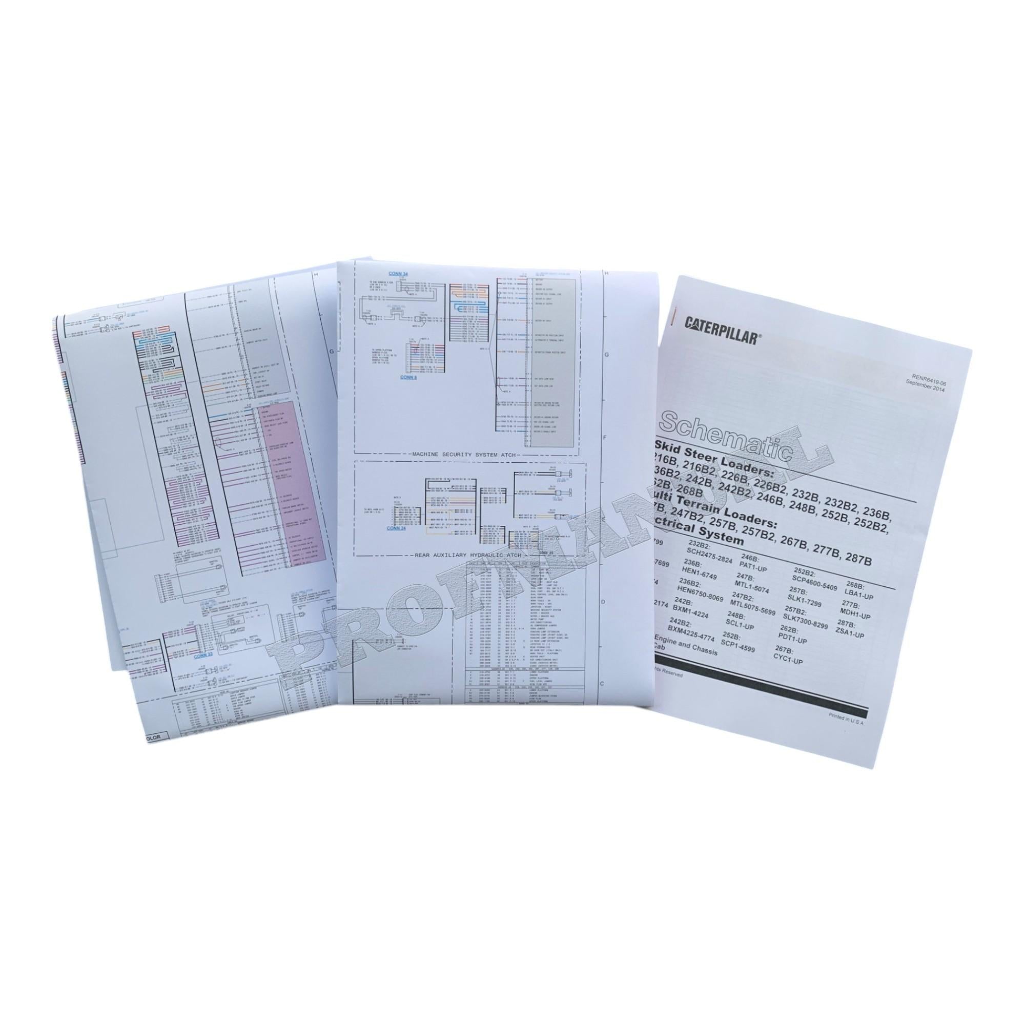 Manual de servicio completo del cargador Caterpillar 267B 277B 287B MDH1-UP *Enviar número de serie