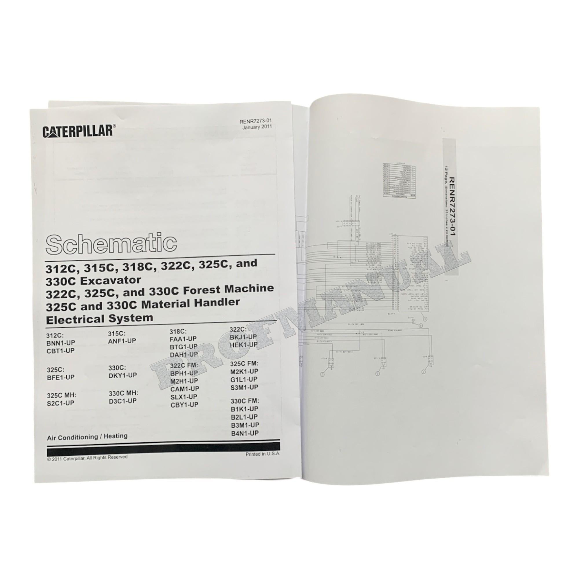 Caterpillar 330C MATERIAL HANDLER Full Service Manual *Send serial number