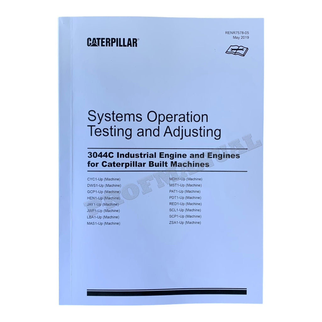 Caterpillar 267B 277B 287B Loader 3044C Engine Test Adjust Assembly 4 books *Send Ser Numb
