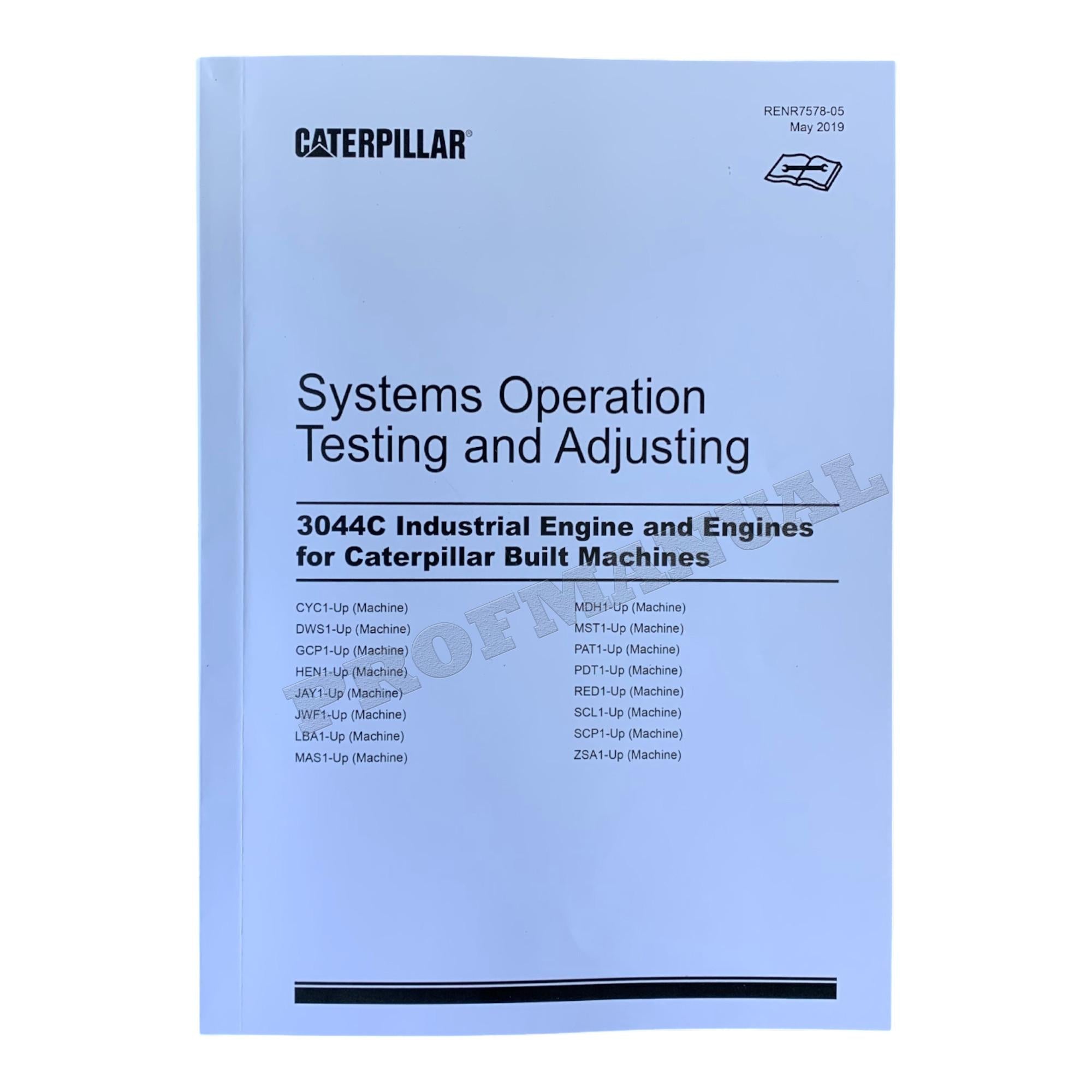 Caterpillar 267B 277B 287B Loader 3044C Engine Test Adjust Assembly 4 books *Send Ser Numb