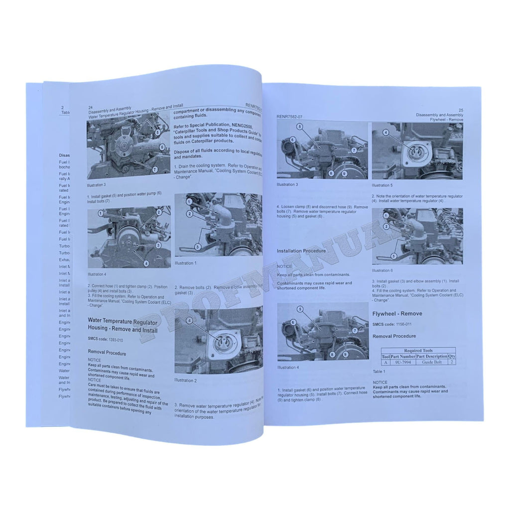 Caterpillar 267B 277B 287B Loader 3044C Engine Test Adjust Assembly 4 books *Send Ser Numb