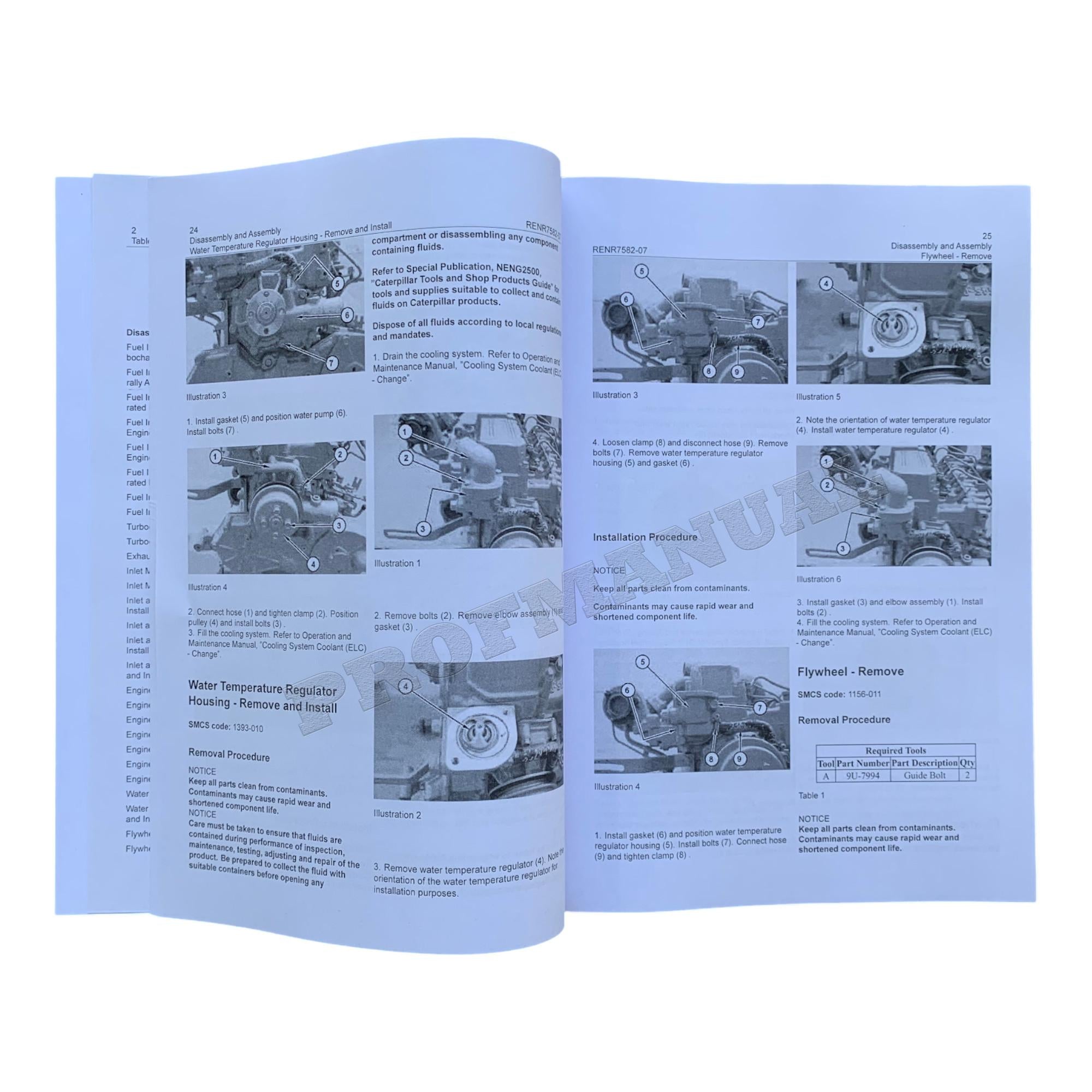 Caterpillar 267B 277B 287B Loader 3044C Engine Test Adjust Assembly 4 books *Send Ser Numb