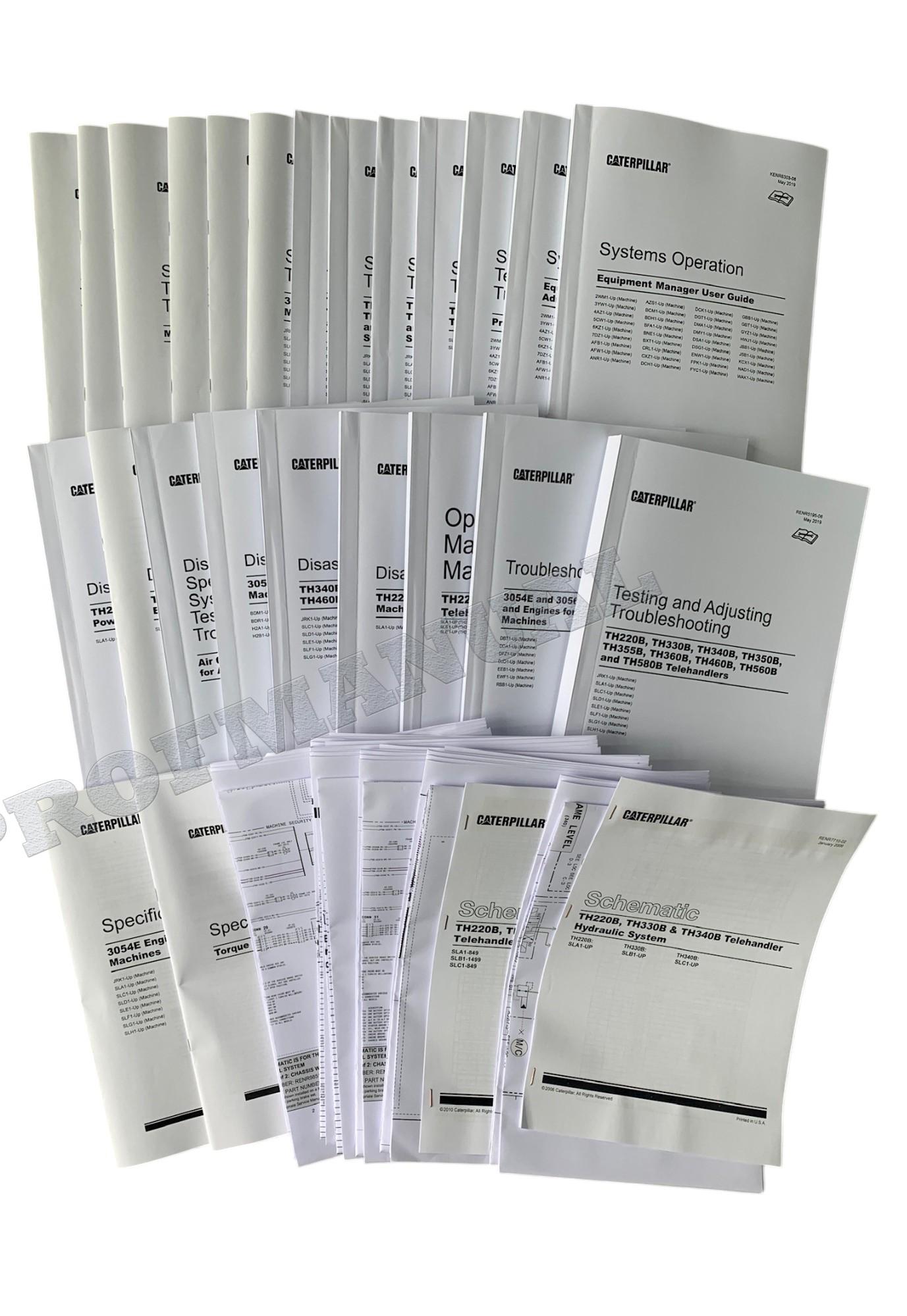 Caterpillar TH220B TH330B TH340B TELEHANDLER Full Service Manual *Send Serial#