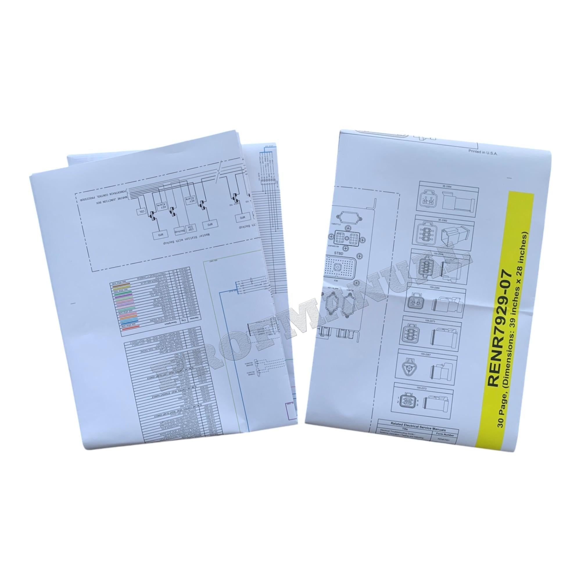 Manual de servicio completo del motor marino Caterpillar 3126B 16 libros *Enviar número de serie