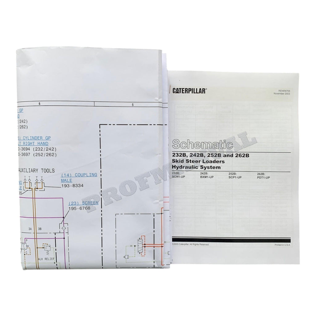 Manual de servicio del minicargador Caterpillar 236B, 236B2, 246B, 252B, 252B2 y 262B