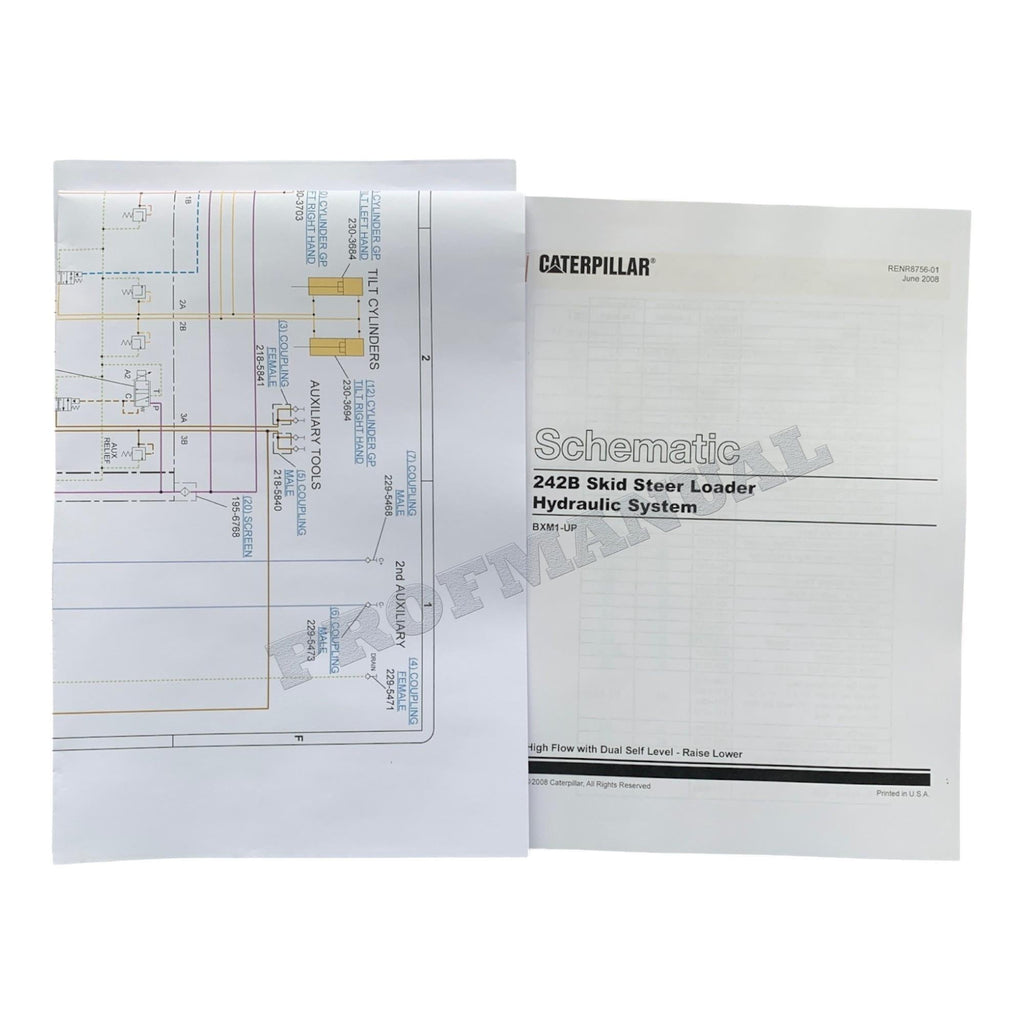 Manual de servicio del minicargador Caterpillar 236B, 236B2, 246B, 252B, 252B2 y 262B