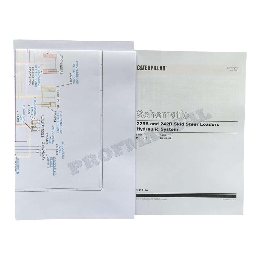 Manual de servicio del minicargador Caterpillar 236B, 236B2, 246B, 252B, 252B2 y 262B