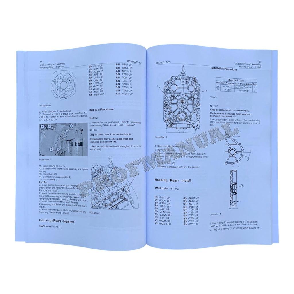 Caterpillar CAT C27 C32 ENGINE Built Machine Manual Disassembly Assembly