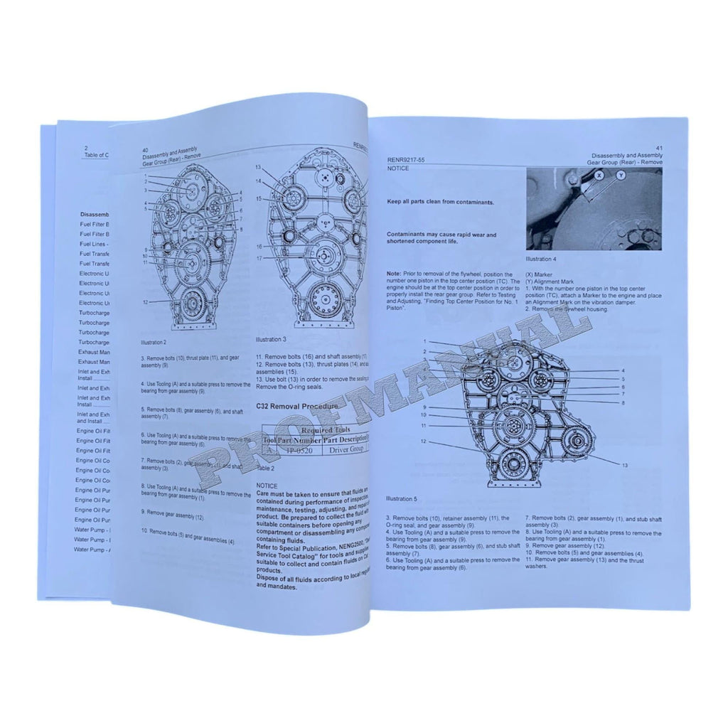 Caterpillar CAT C27 C32 ENGINE Built Machine Manual Disassembly Assembly