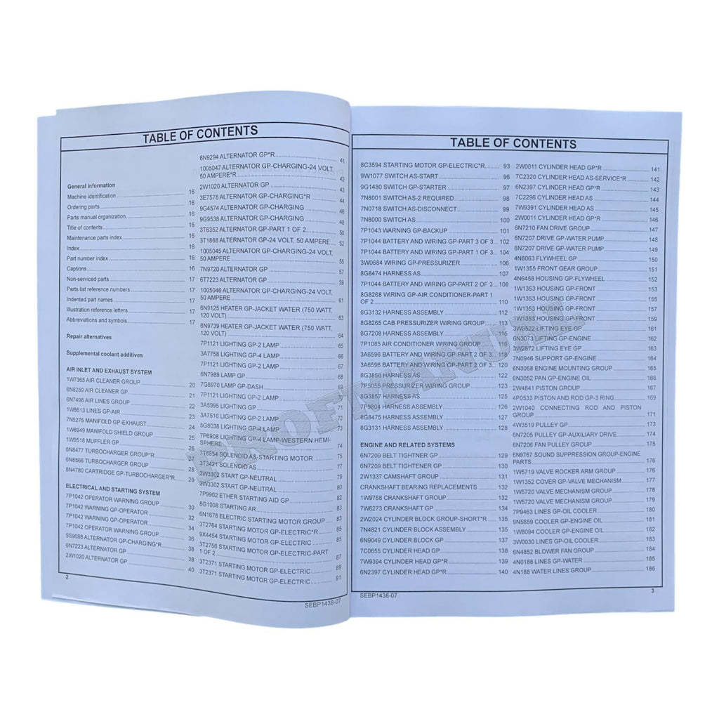 Caterpillar Cat 953 LGP Track Loader Parts Catalog Manual