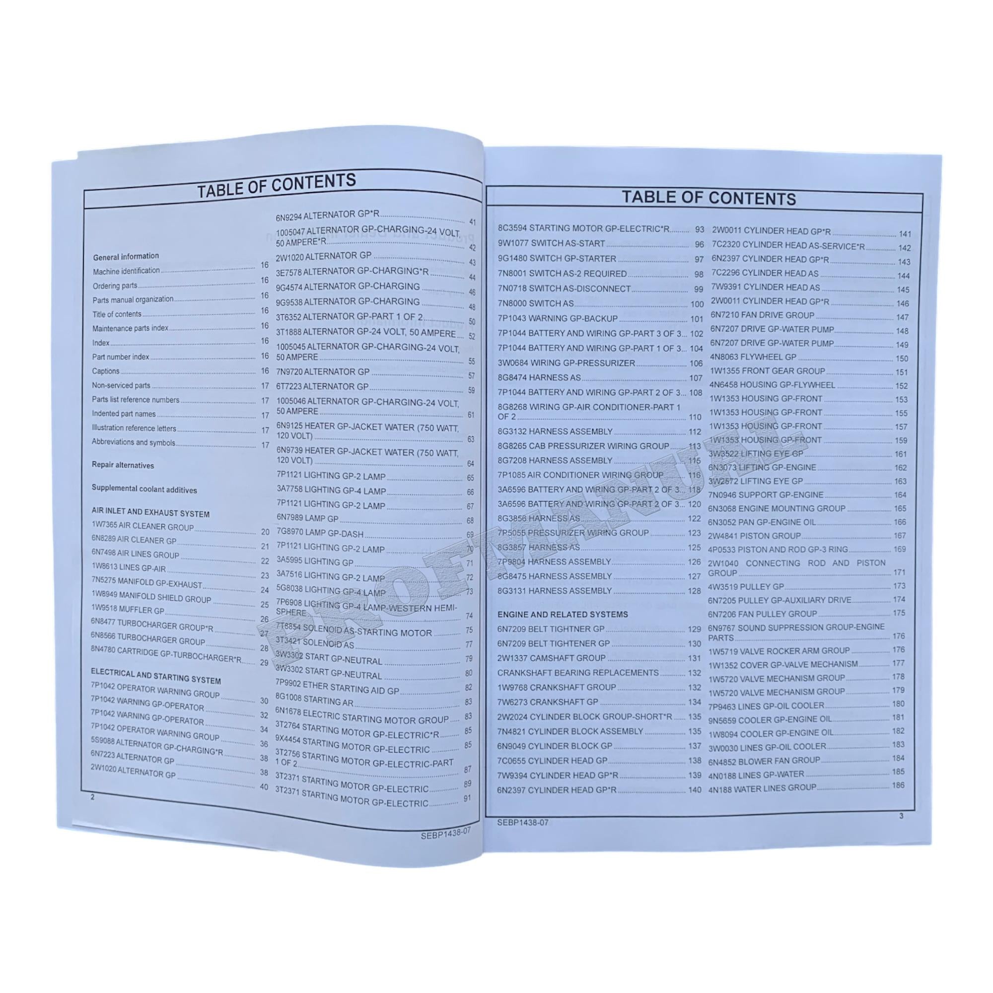 Caterpillar Cat 953 LGP Track Loader Parts Catalog Manual