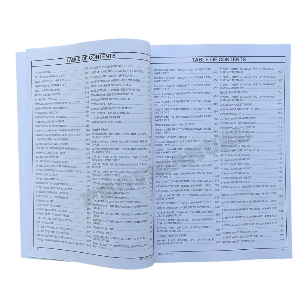 Caterpillar Cat 953 LGP Track Loader Parts Catalog Manual